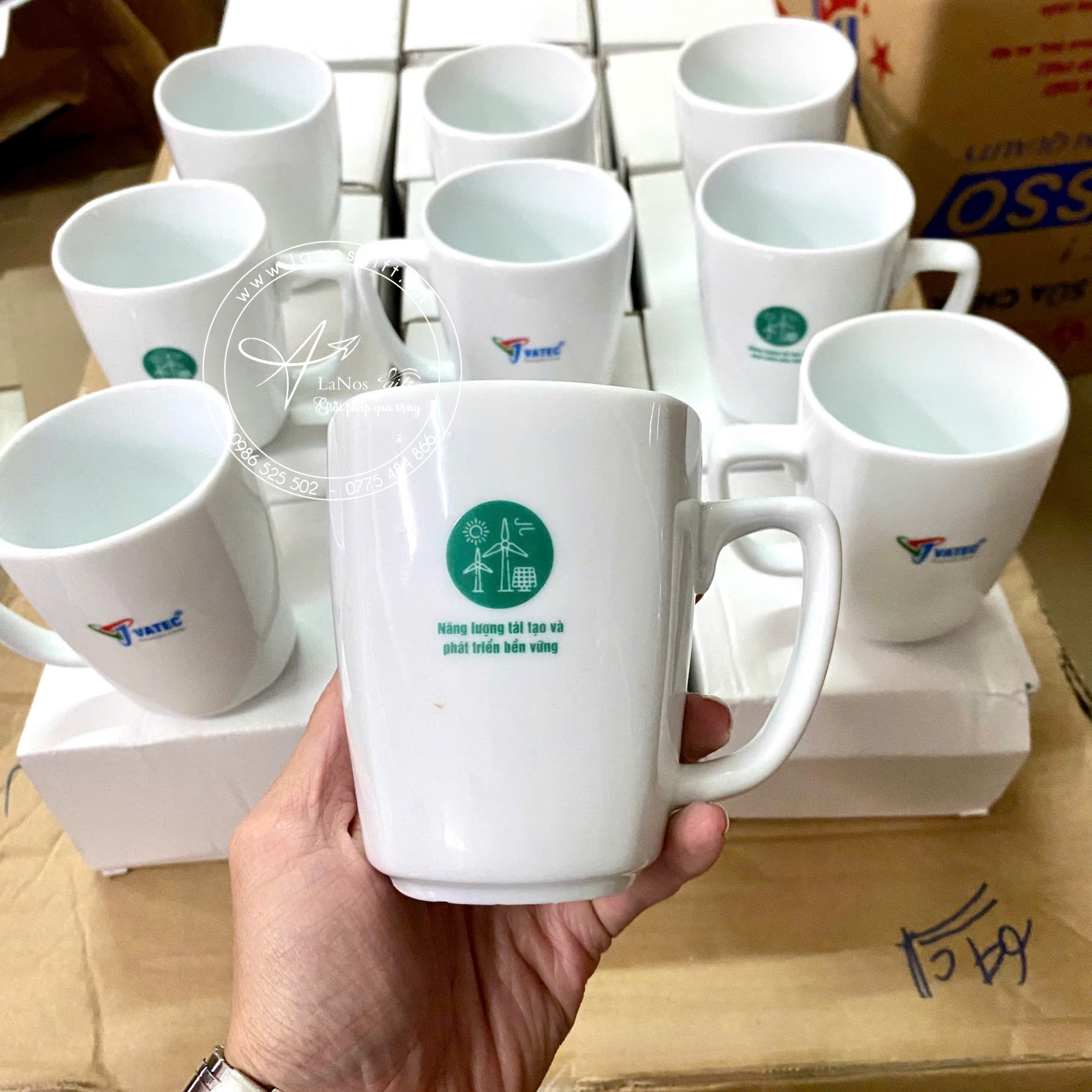 Ly sứ bát tràng in logo - LNLS 10 - Hình ảnh 3