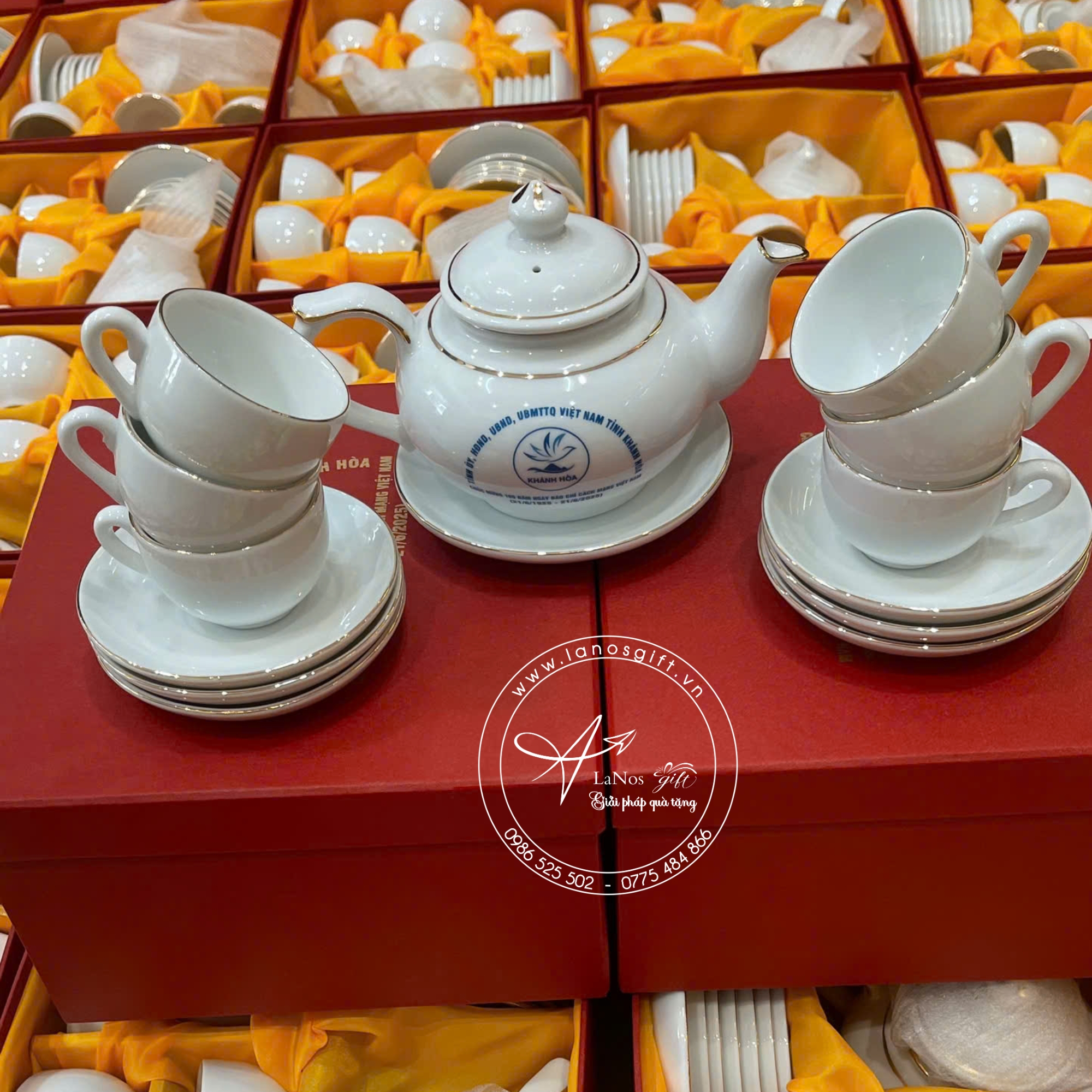 Ấm chén trà in logo - LNACT 16 - Hình ảnh 2