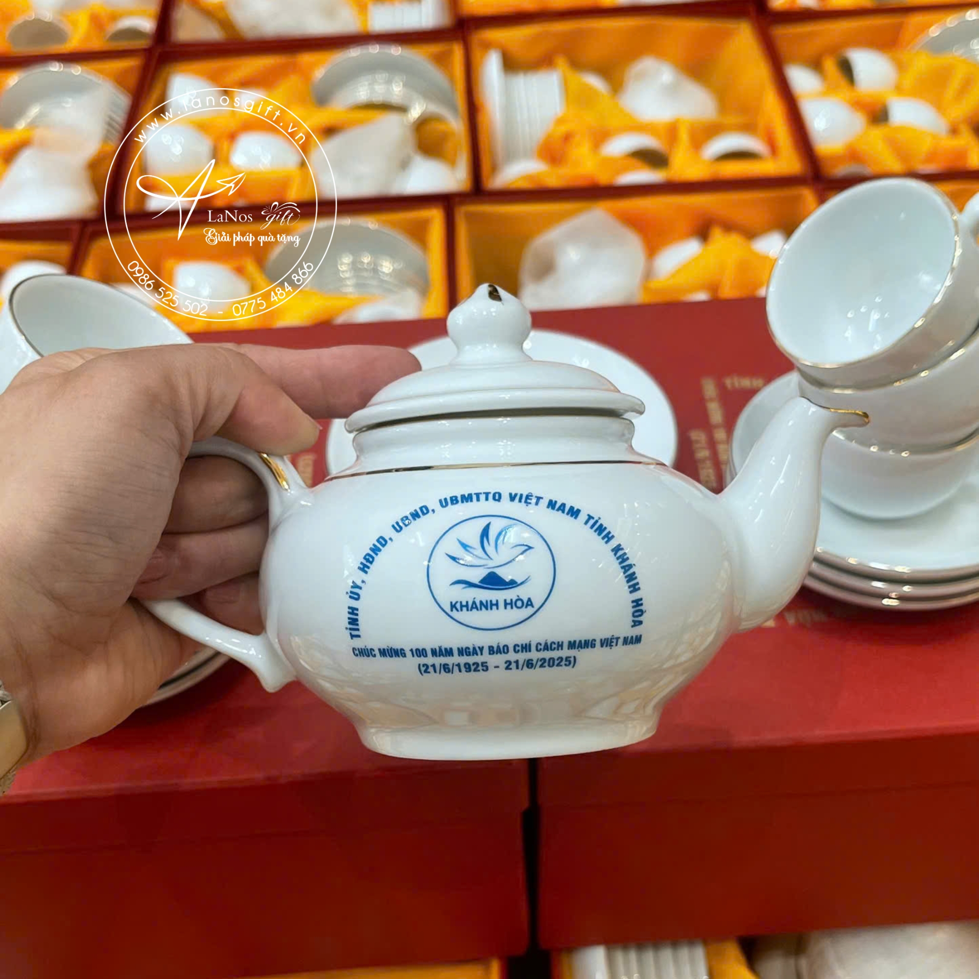 Ấm chén trà in logo - LNACT 16 - Hình ảnh 4