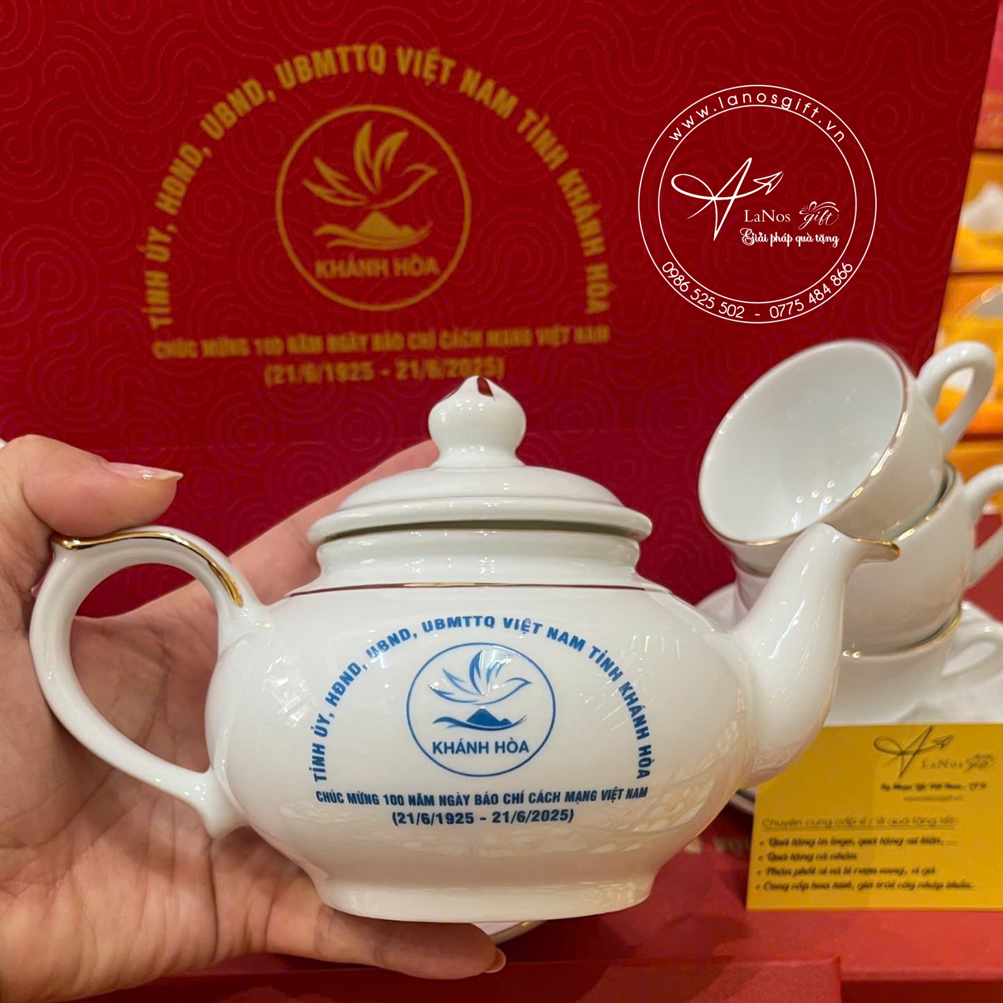 Ấm chén trà in logo - LNACT 16 - Hình ảnh 5