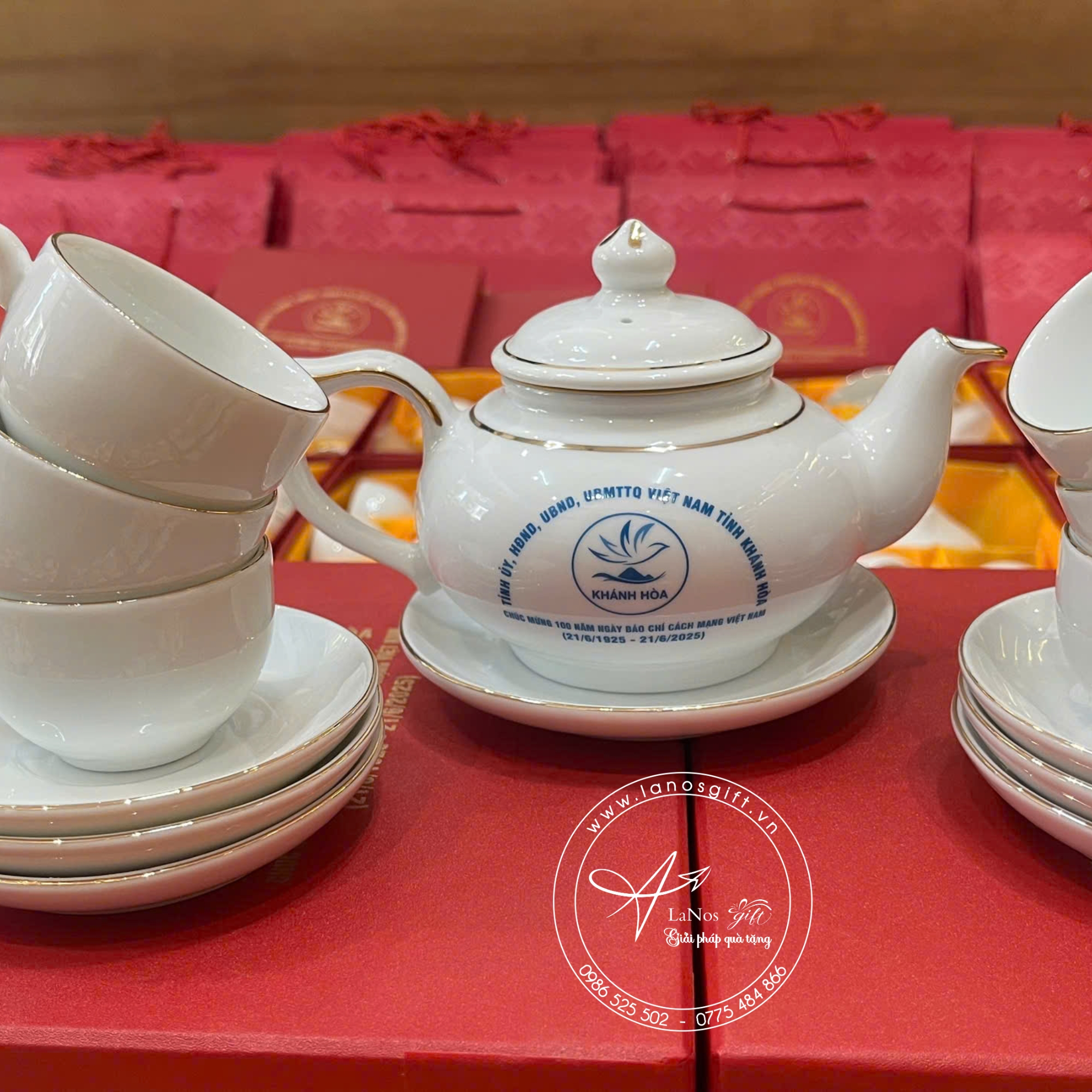 Ấm chén trà in logo - LNACT 16 - Hình ảnh 7