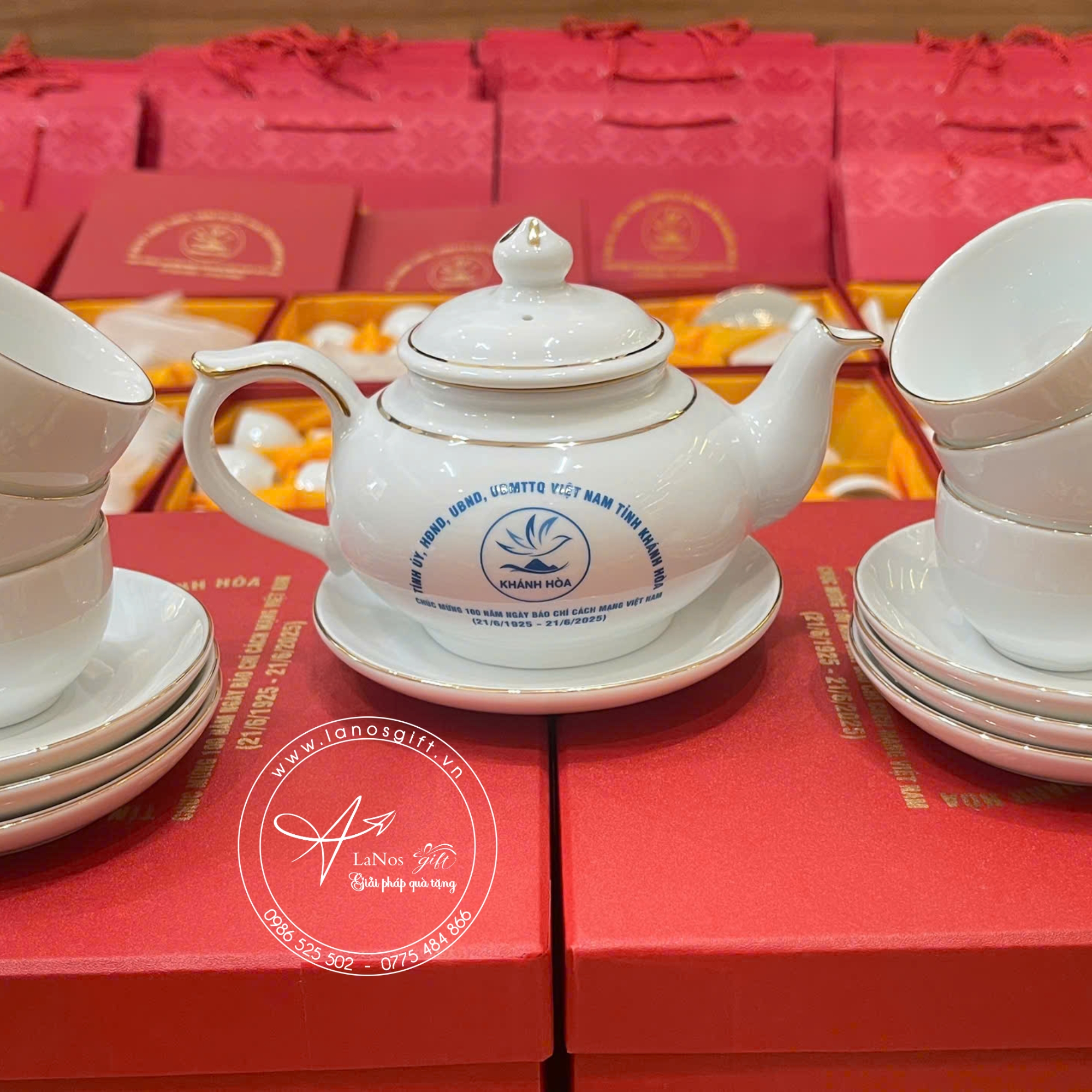 Ấm chén trà in logo - LNACT 16 - Hình ảnh 8