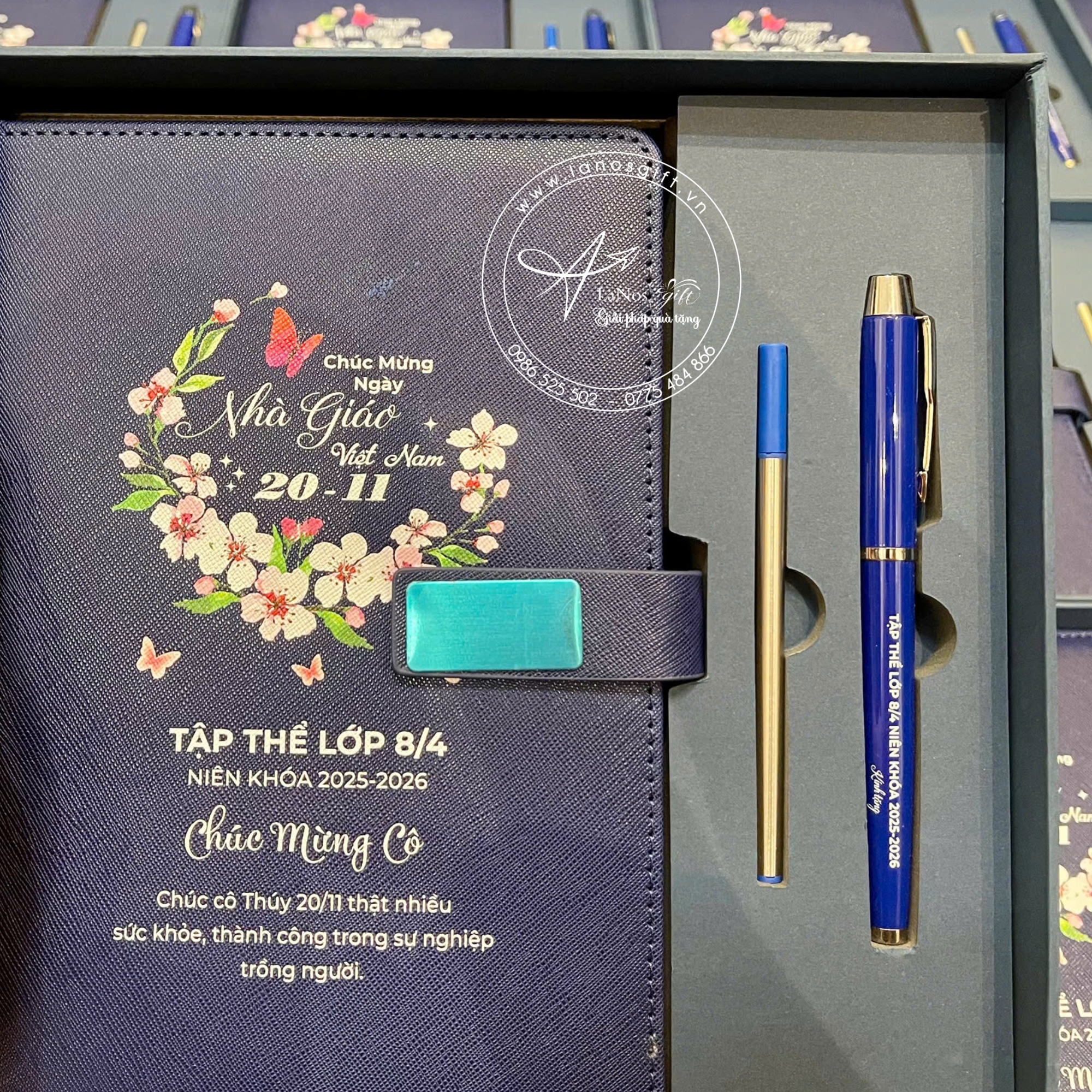 Hộp Quà Tặng 20/11 Sổ & Bút Khắc Tên – Món Quà Tri Ân Thầy Cô Ý Nghĩa - LNGS 01 - Hình ảnh 2