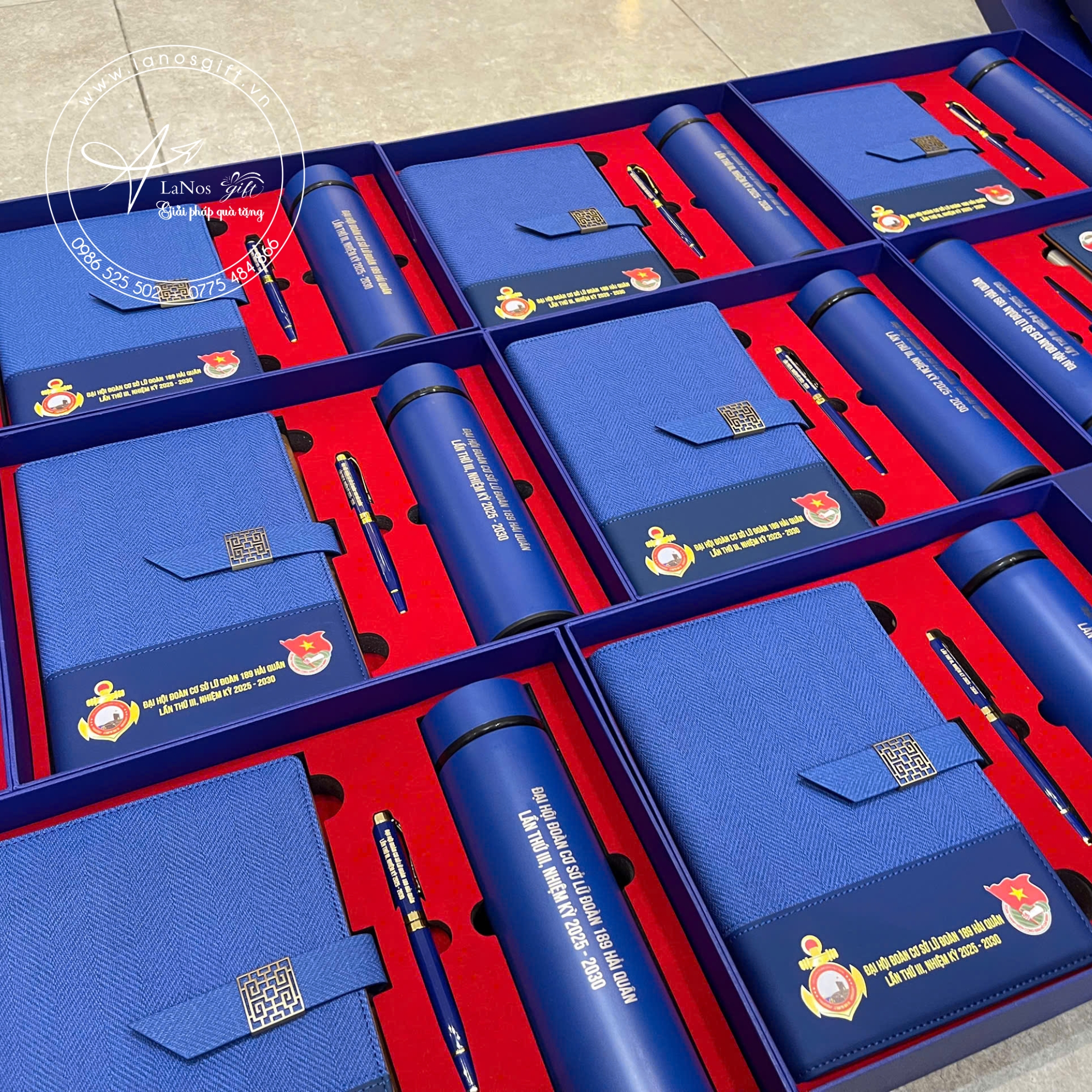 Hộp sổ bút bình giữ nhiệt in logo quà tặng - LNSG 08 - Hình ảnh 11