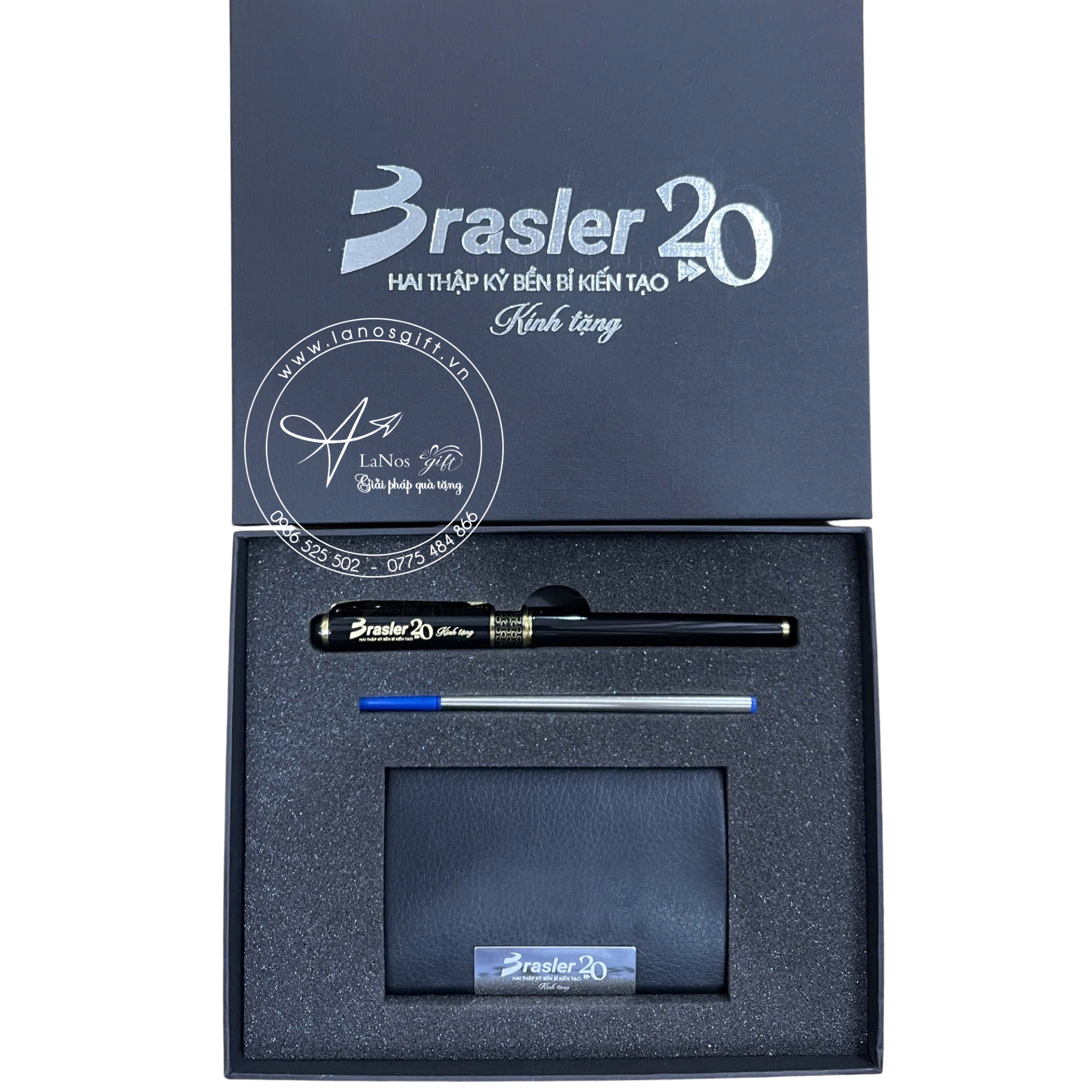 Gift Set Hộp Đựng Danh Thiếp & Bút Ký In Logo – LNGS 01 - Hình ảnh 4