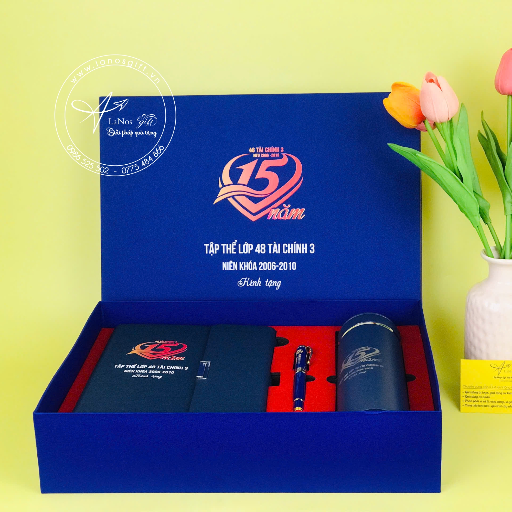 Hộp quà tặng sổ bút bình in logo - LNGS 10 - Hình ảnh 2