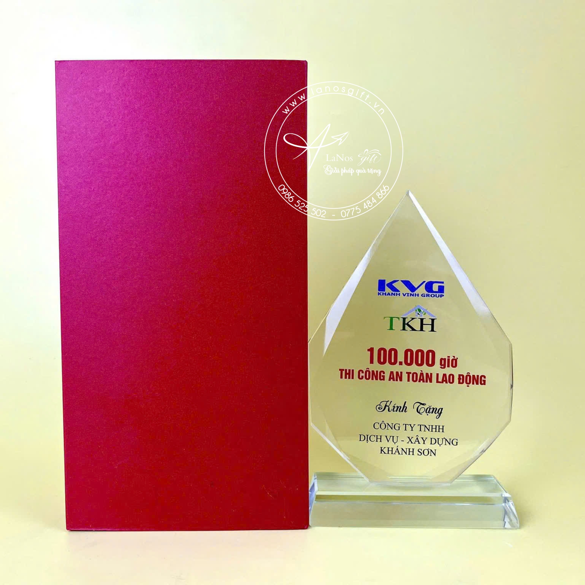 Kỷ niệm chương pha lê in logo - LNKNC 09 - Hình ảnh 2