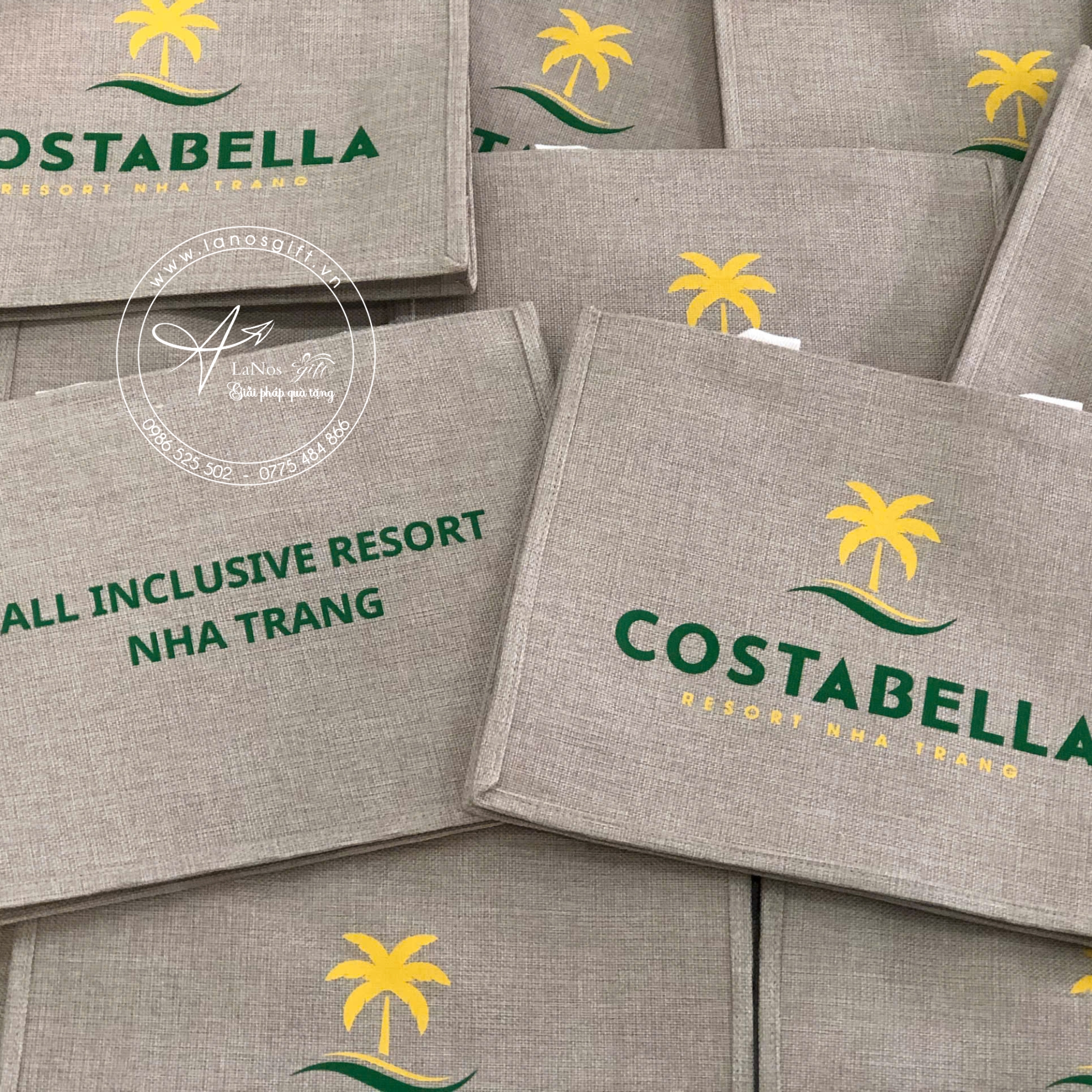 Túi vải giả đay in logo - LNTV 01 - Hình ảnh 4