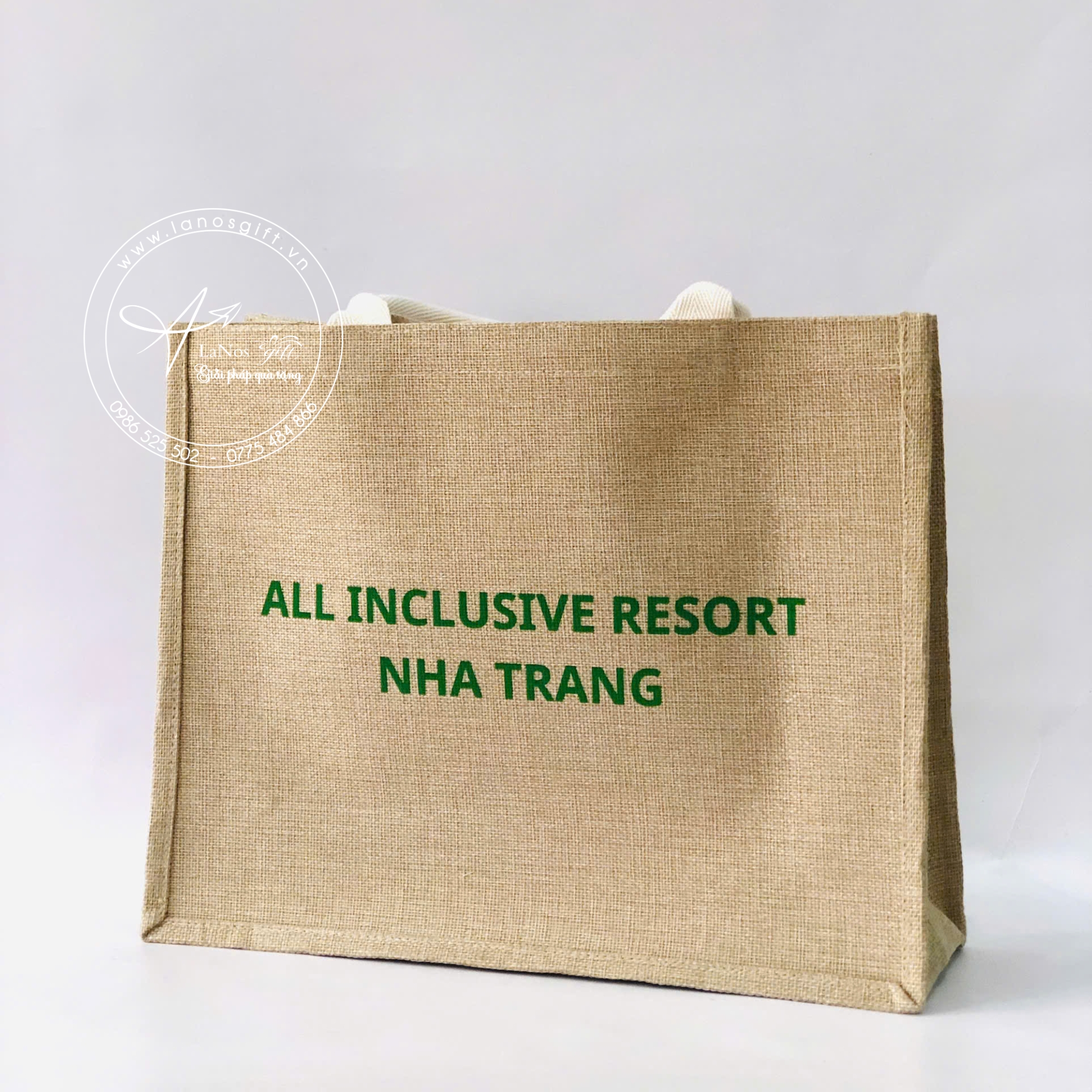 Túi vải giả đay in logo - LNTV 01 - Hình ảnh 2