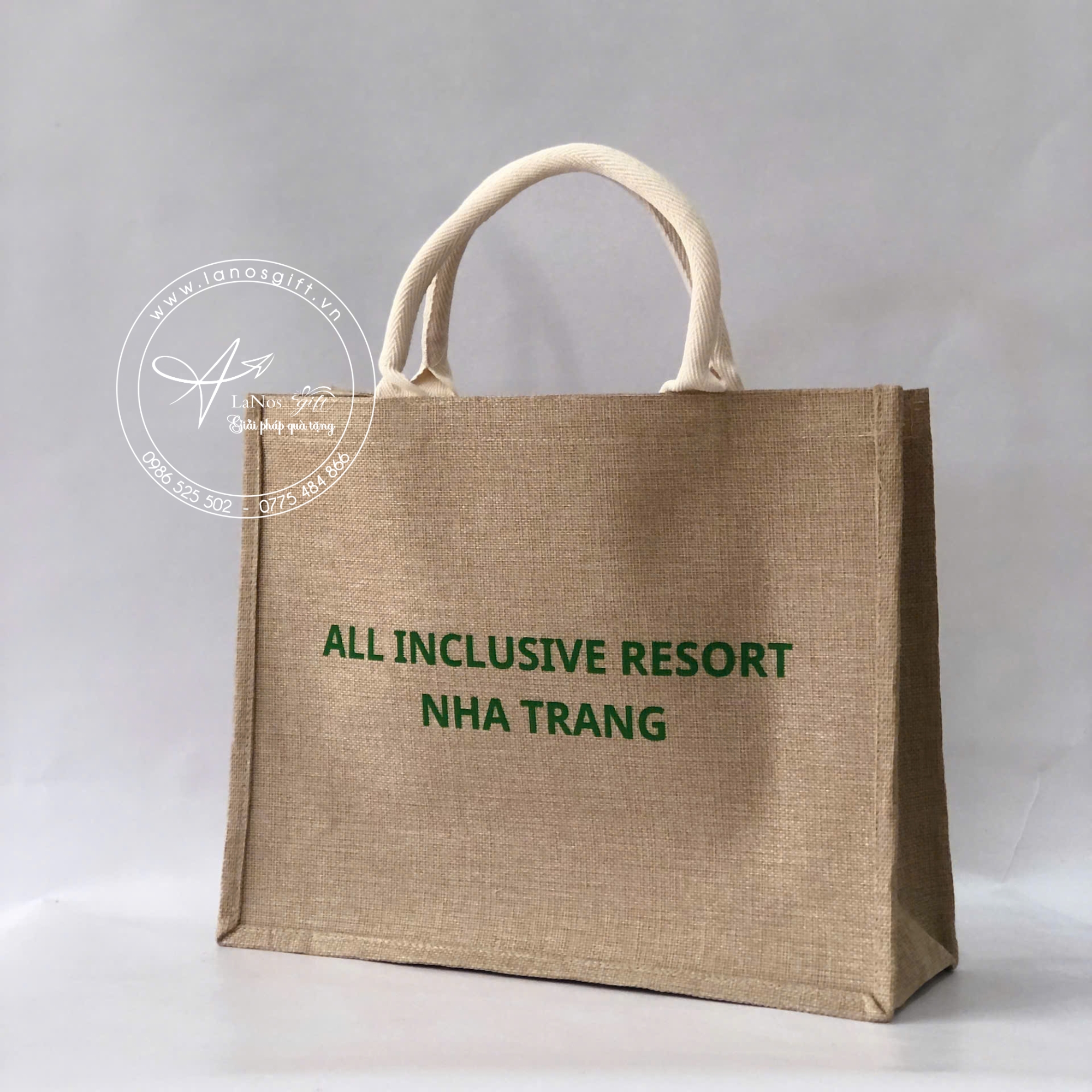 Túi vải giả đay in logo - LNTV 01 - Hình ảnh 3