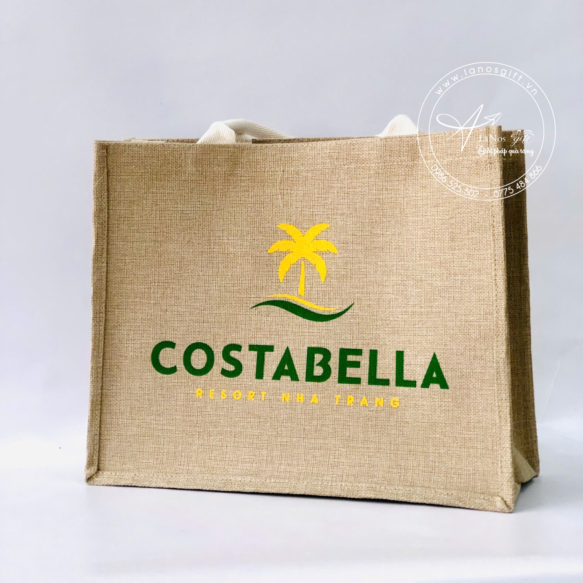 Túi vải giả đay in logo - LNTV 01