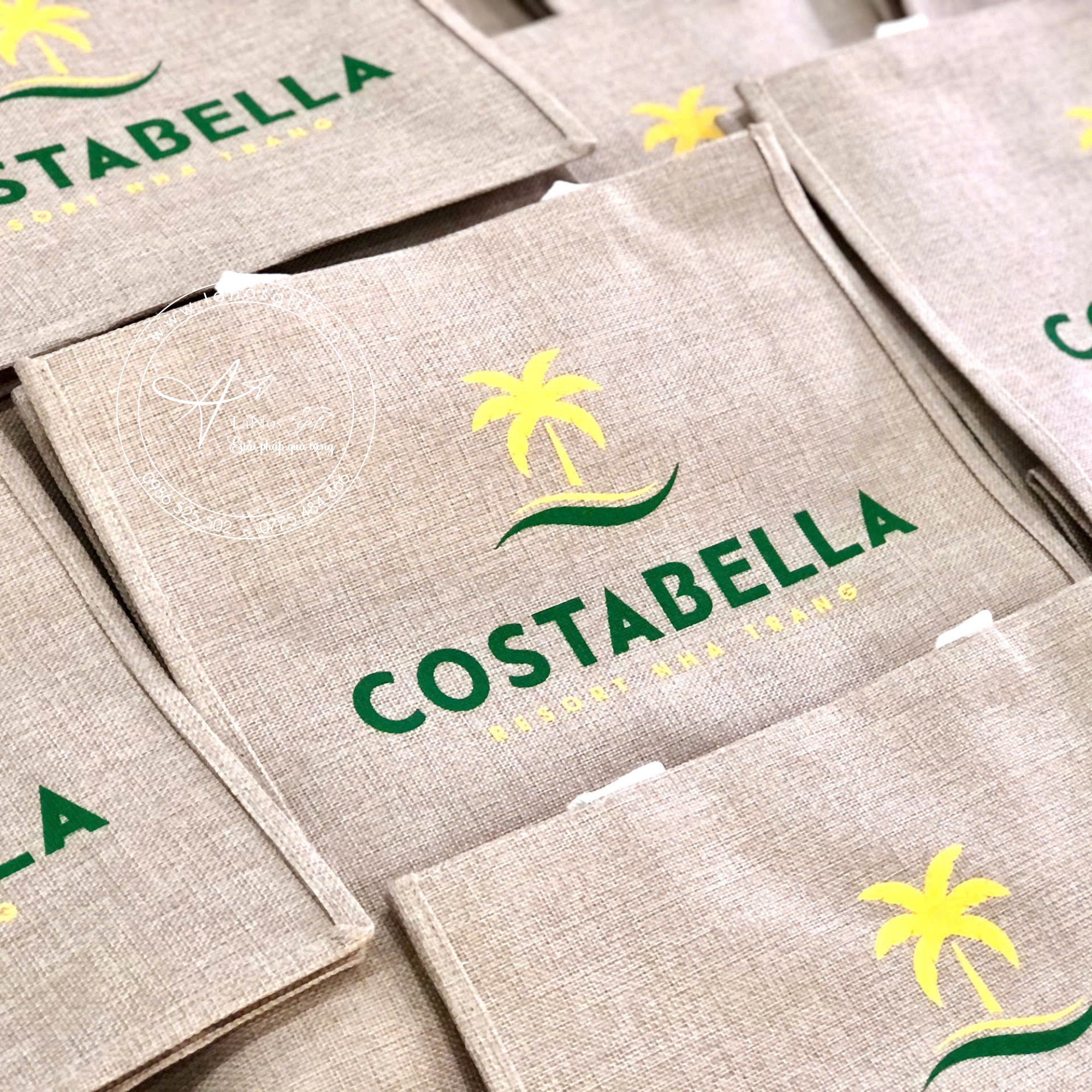 Túi vải giả đay in logo - LNTV 01 - Hình ảnh 5