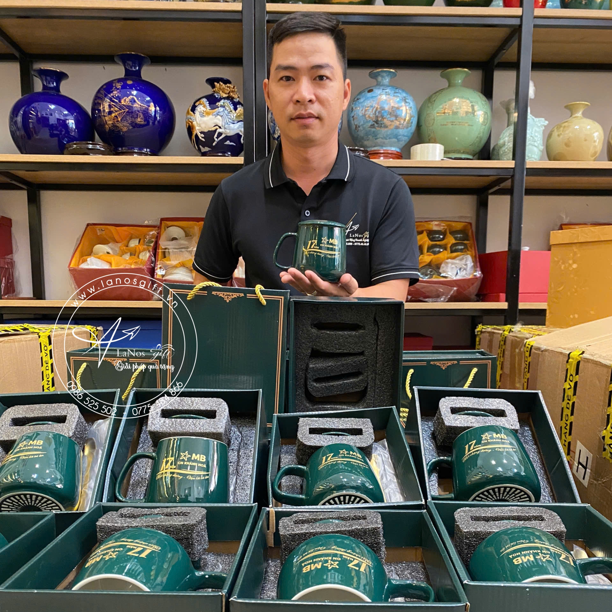 Ly sứ in logo quai xanh ngọc bích - LNLS 07 - Hình ảnh 8