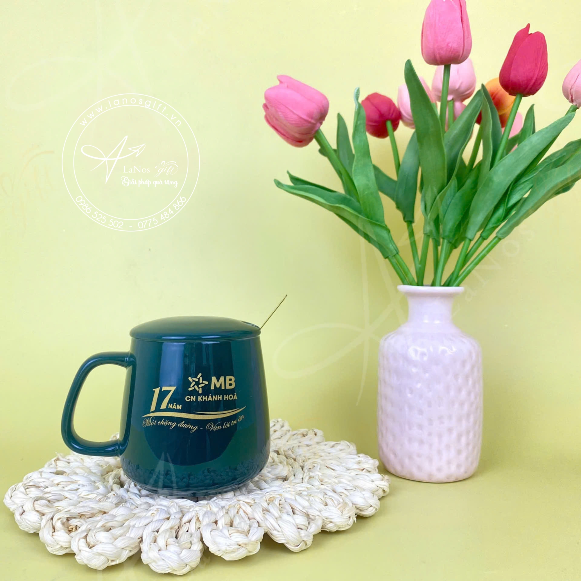 Ly sứ in logo quai xanh ngọc bích - LNLS 07 - Hình ảnh 2