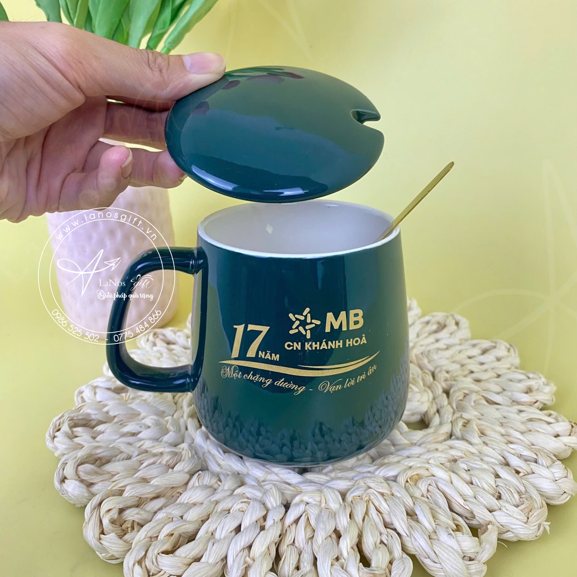 Ly sứ in logo quai xanh ngọc bích - LNLS 07 - Hình ảnh 3