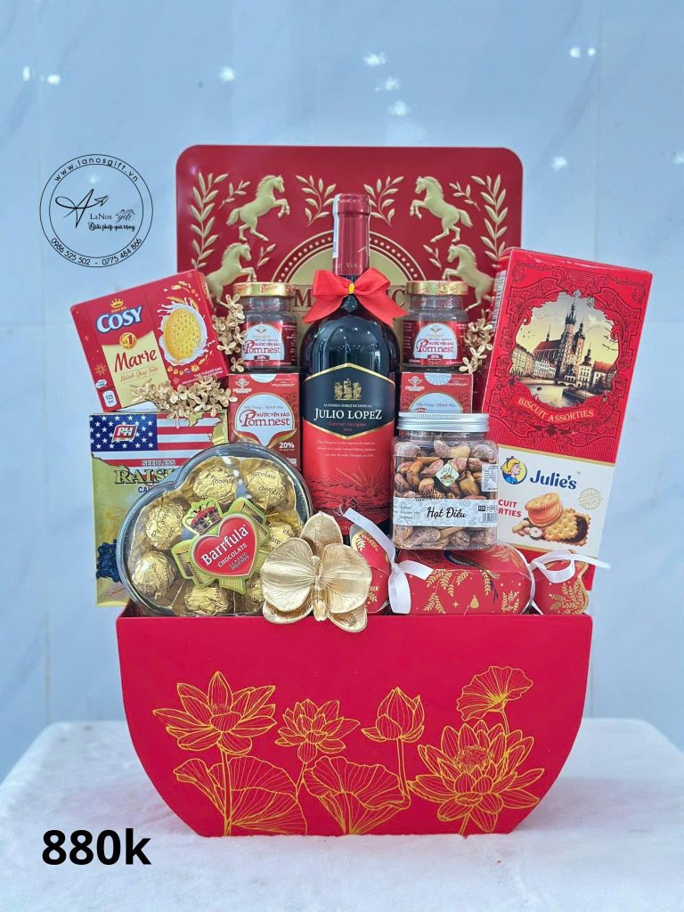 Giỏ Quà Tết Sen Vàng Thịnh Vượng 880K