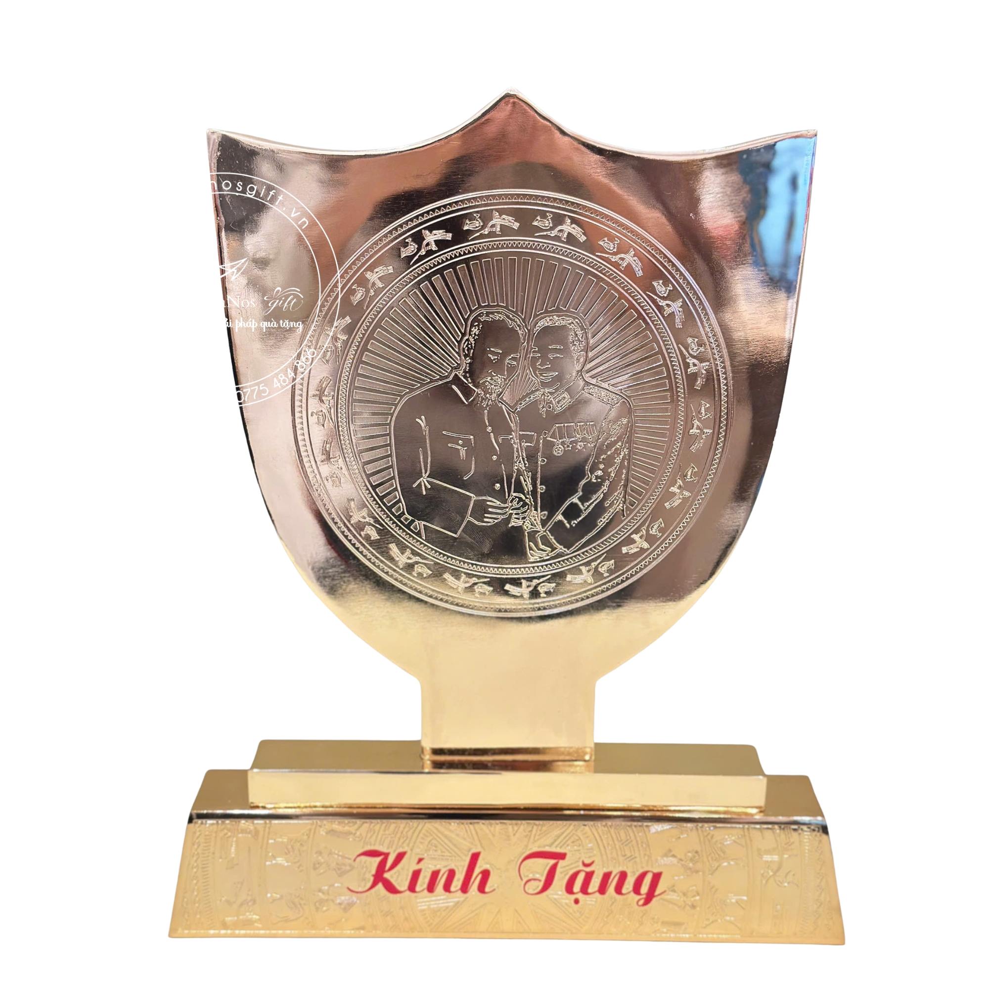 Biểu trưng tặng kỉ niệm mạ vàng sang trọng - LNBT 04 - Hình ảnh 5