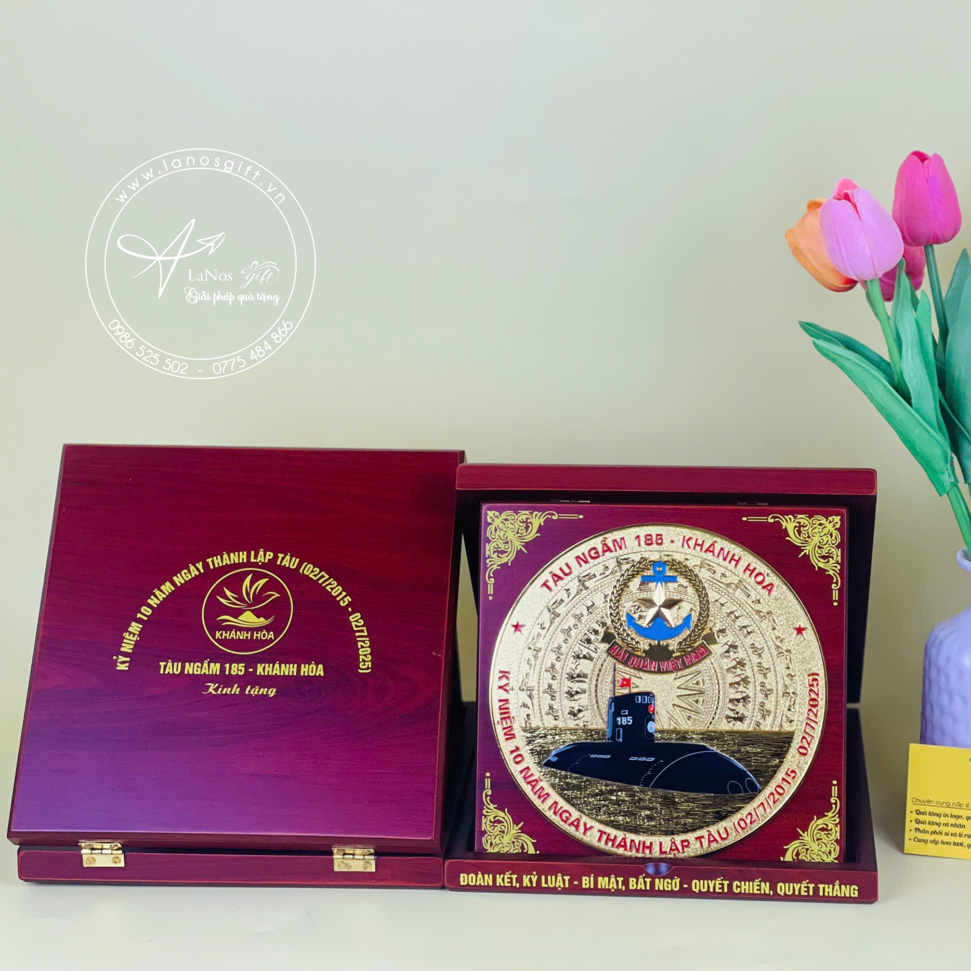 Mẫu biểu trưng Hải Quân bằng gỗ và mạ vàng sang trọng - LNBT 07 - Hình ảnh 3