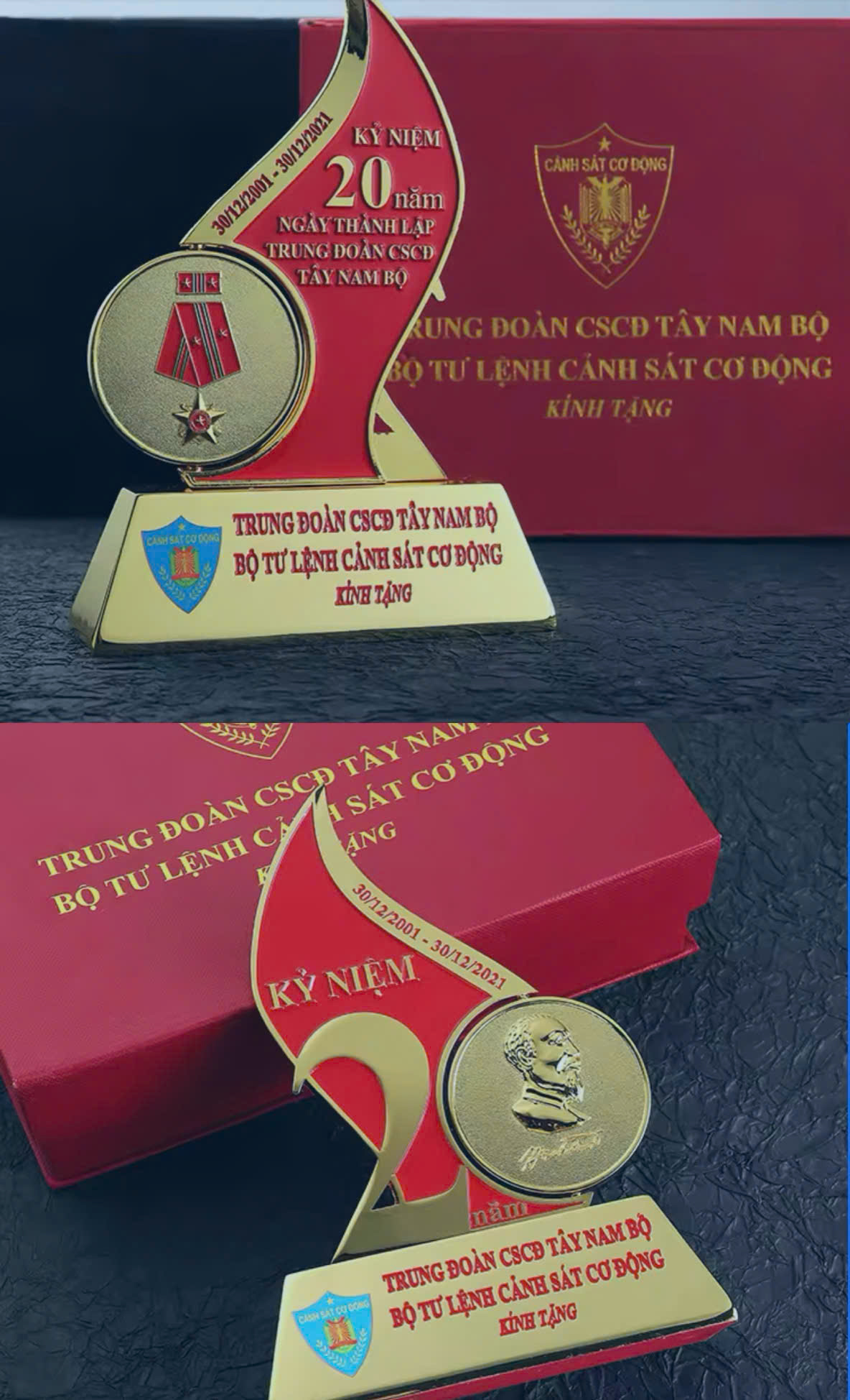 Biểu trưng mạ vàng sang trọng Cảnh sát cơ động