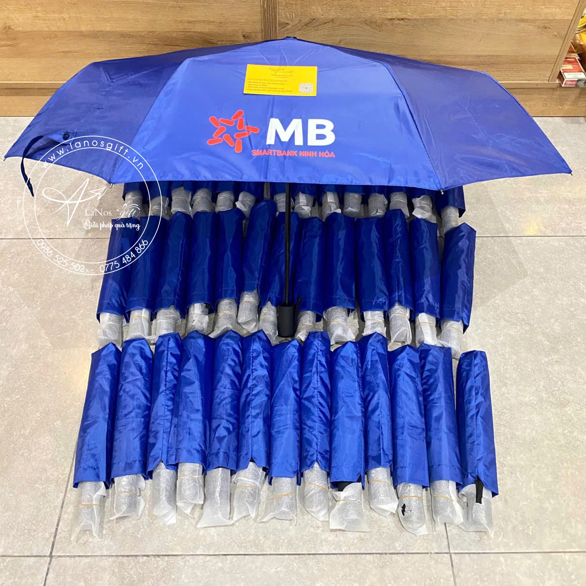Ô Dù In Logo - Quà Tặng Thiết Kế Theo Yêu Cầu - LNOD 10 - Hình ảnh 3