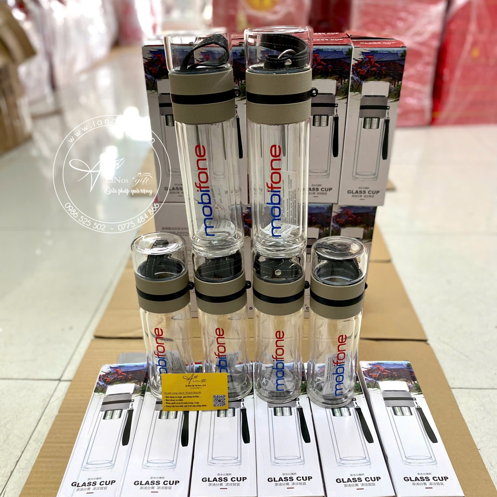 Bình Nước Thủy Tinh In Logo – Quà Tặng Doanh Nghiệp - LNBTT 01 - Hình ảnh 5