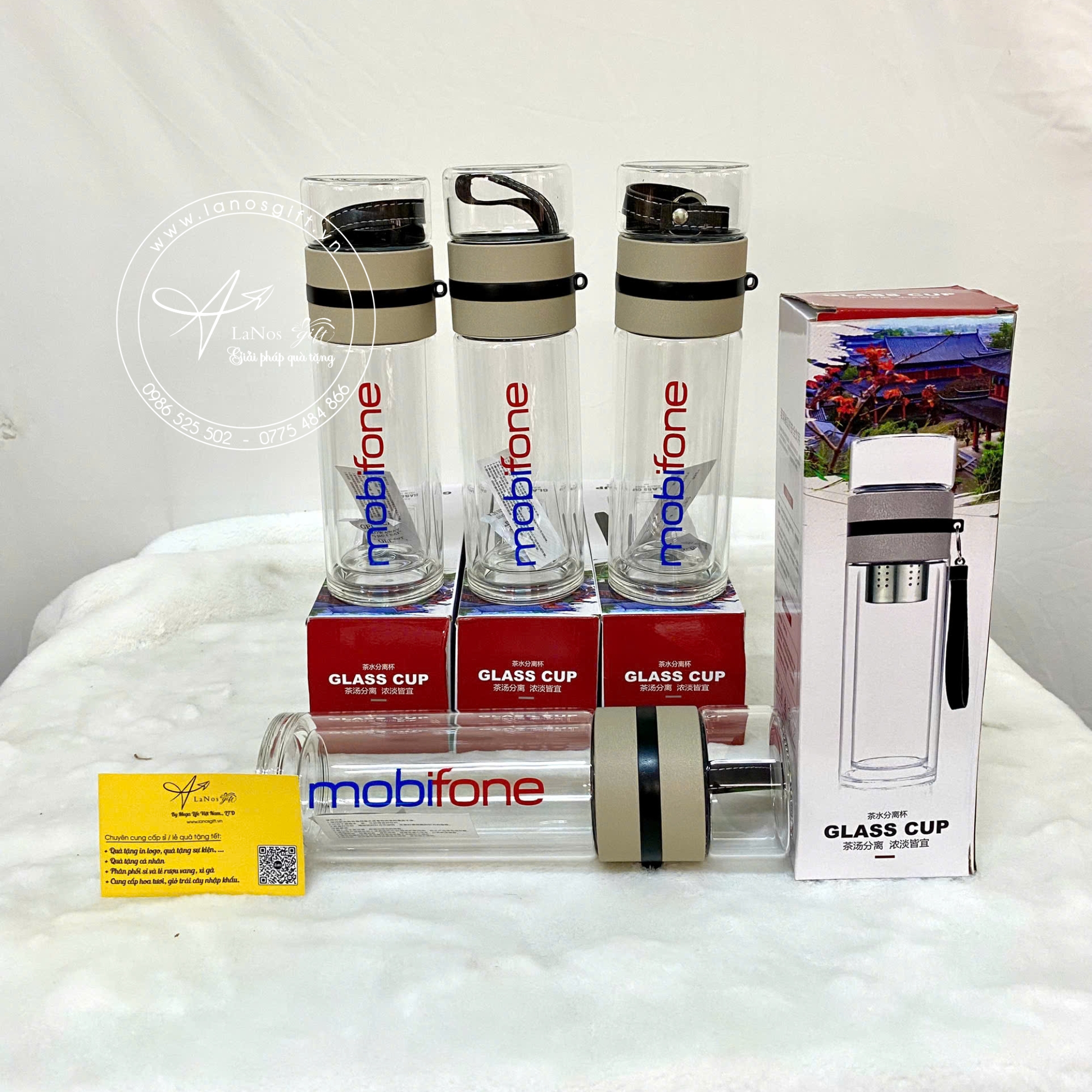 Bình Nước Thủy Tinh In Logo – Quà Tặng Doanh Nghiệp - LNBTT 01 - Hình ảnh 2