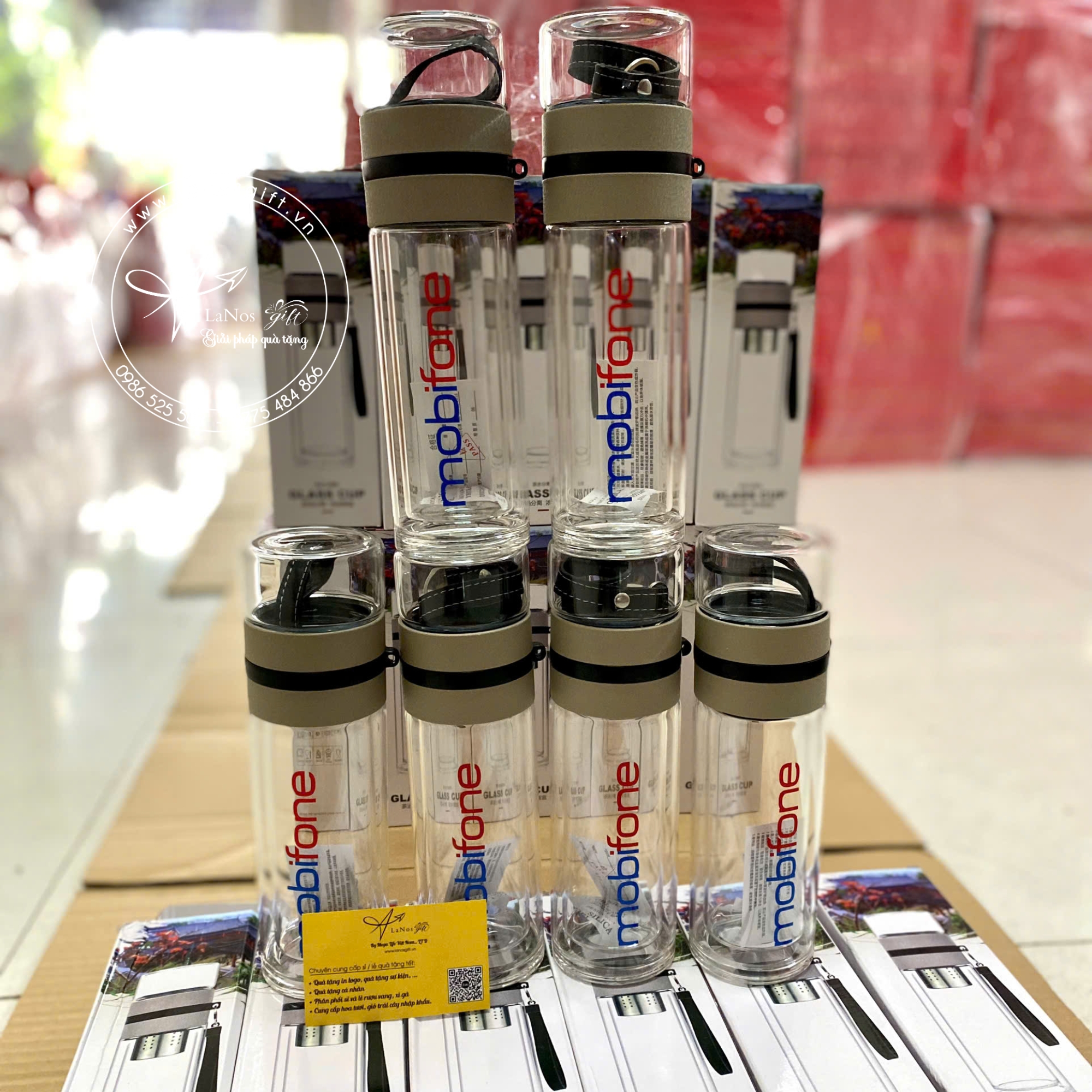 Bình Nước Thủy Tinh In Logo – Quà Tặng Doanh Nghiệp - LNBTT 01 - Hình ảnh 6