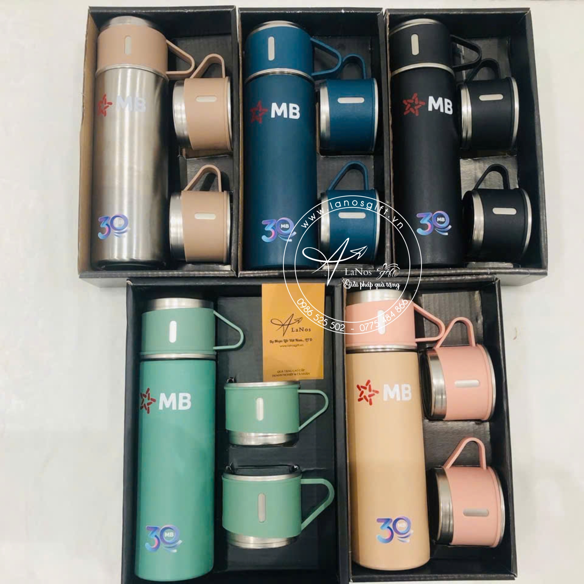 Bộ bình giữ nhiệt in Logo – LNBGN 01