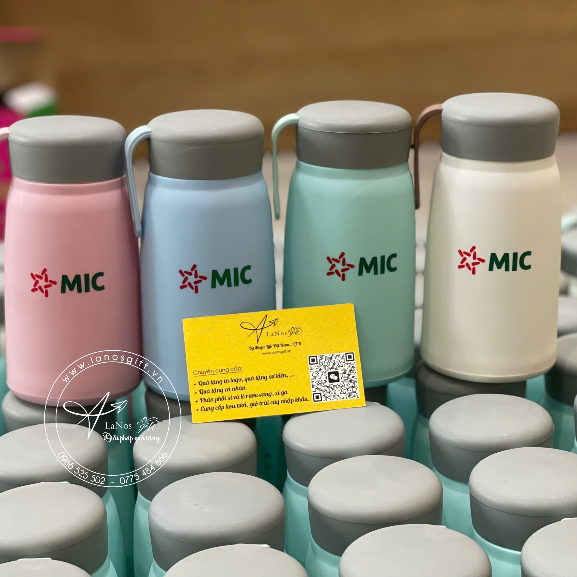 Ca nước thủy tinh bọc nhựa in logo - LNCTTBN 02 - Hình ảnh 6