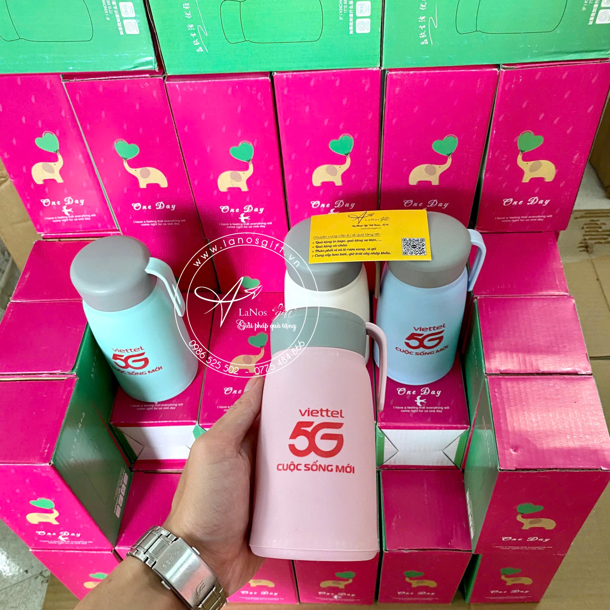 Ca nước thủy tinh bọc nhựa in logo - LNTTBN 02 - Hình ảnh 9