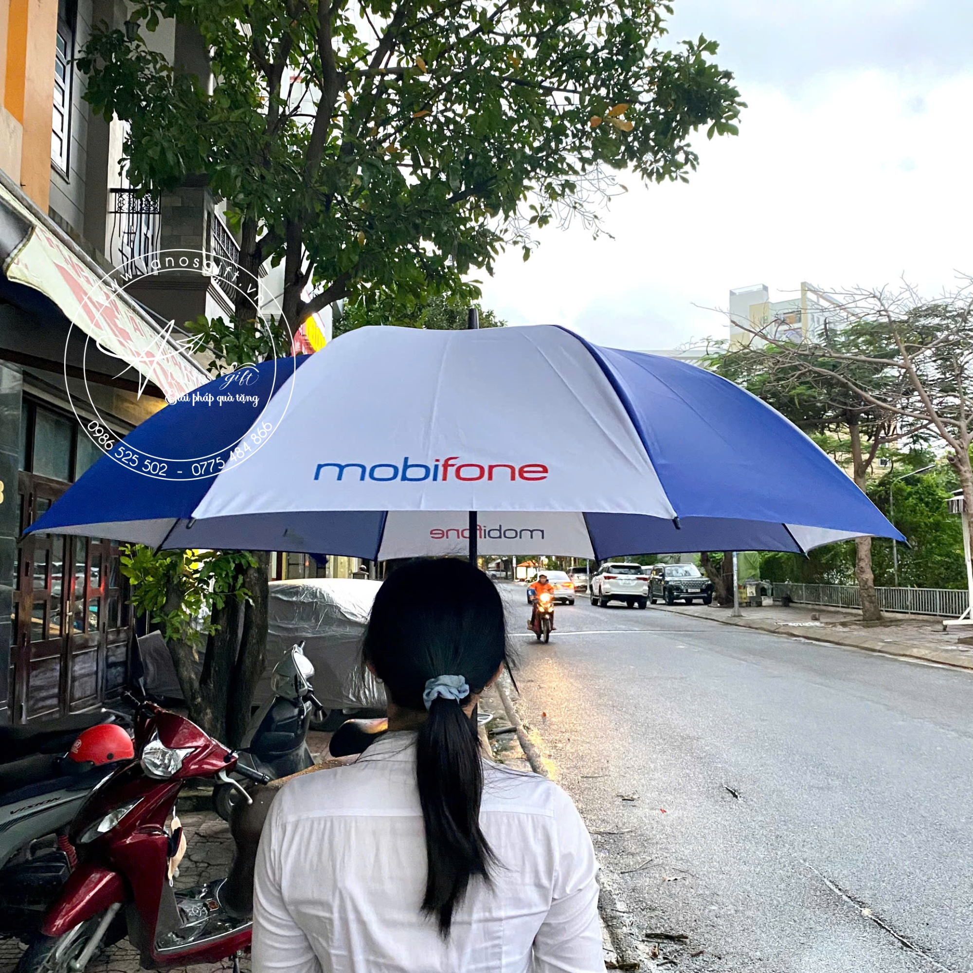 Ô Dù In Logo - Quà Tặng Thiết Kế Theo Yêu Cầu - LNOD 12 - Hình ảnh 6