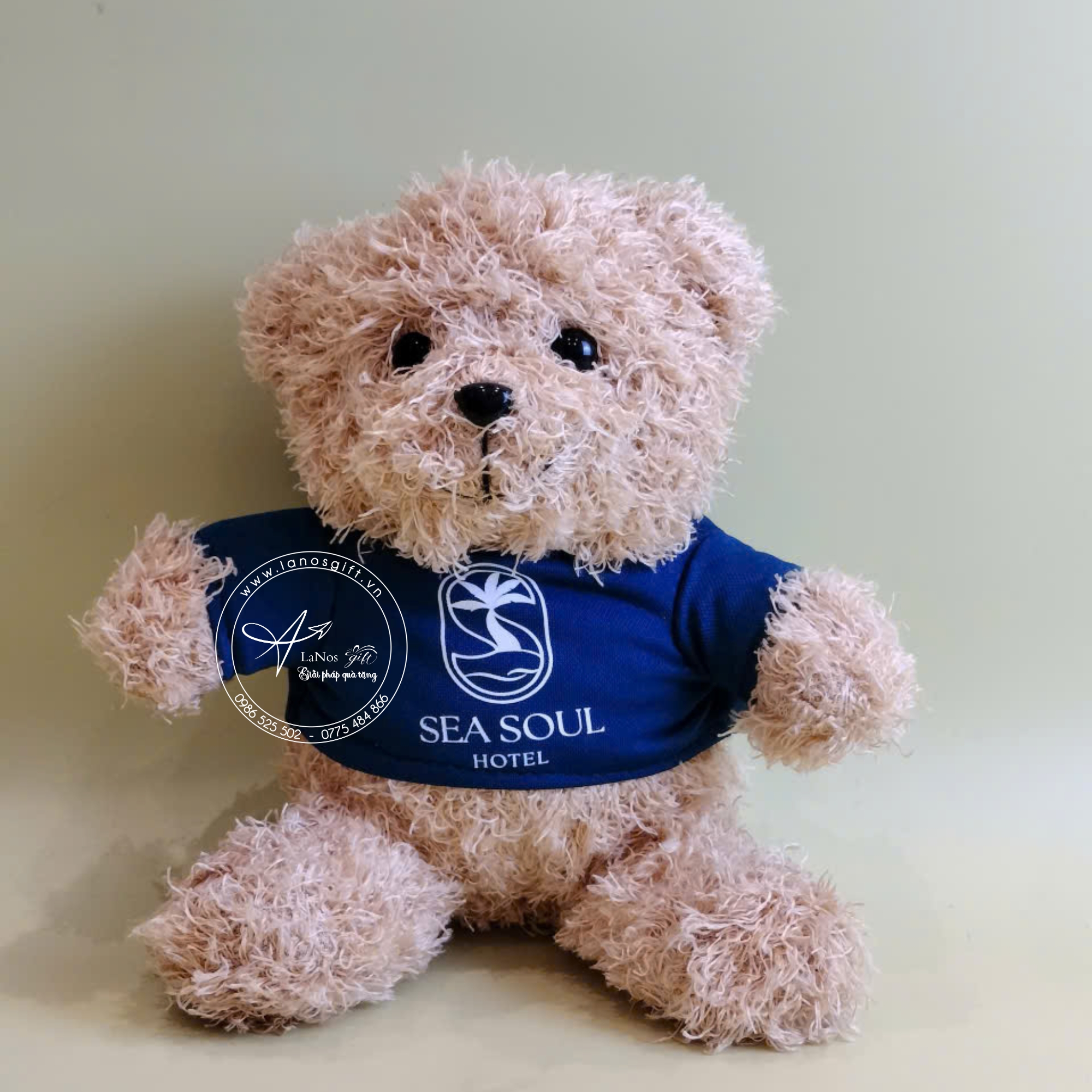 Gấu Bông In – Thêu Logo 18cm – LNGB 05