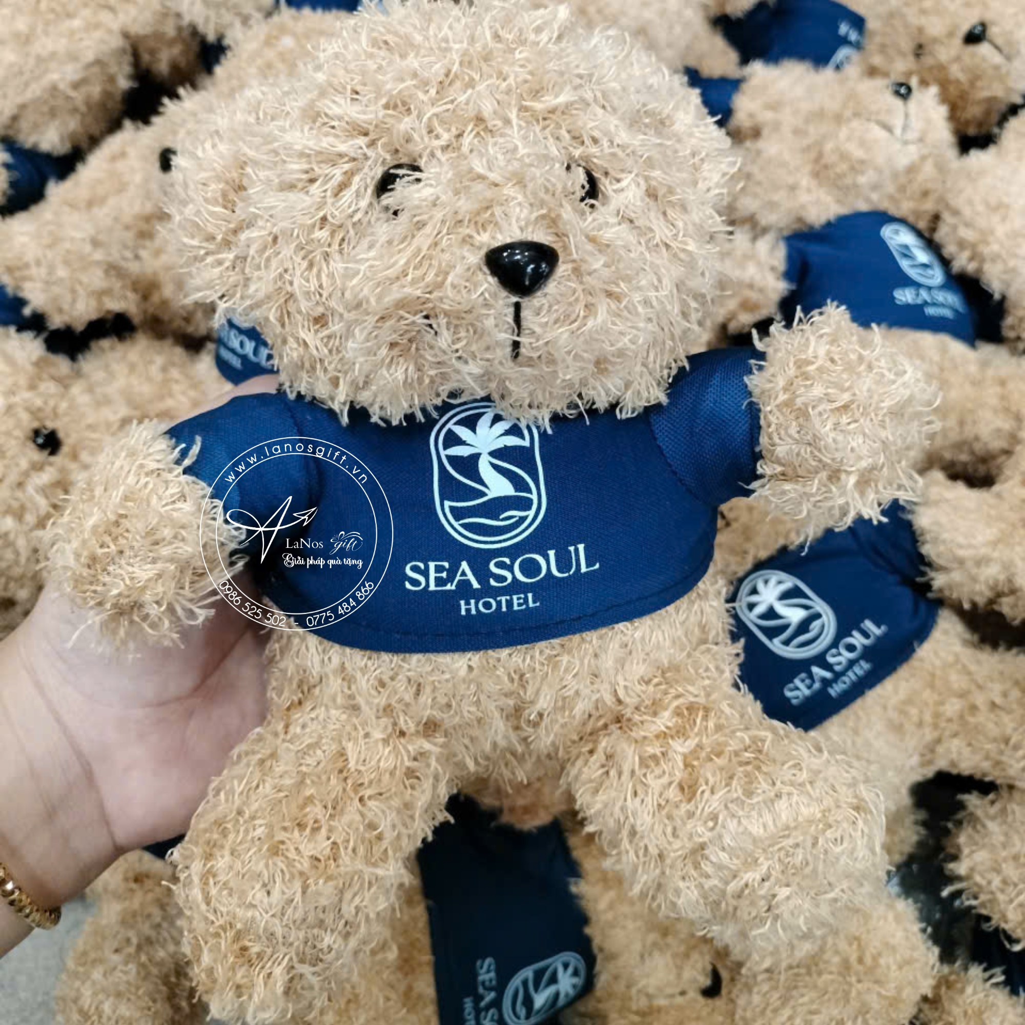 Gấu Bông In – Thêu Logo 18cm – LNGB 05 - Hình ảnh 6