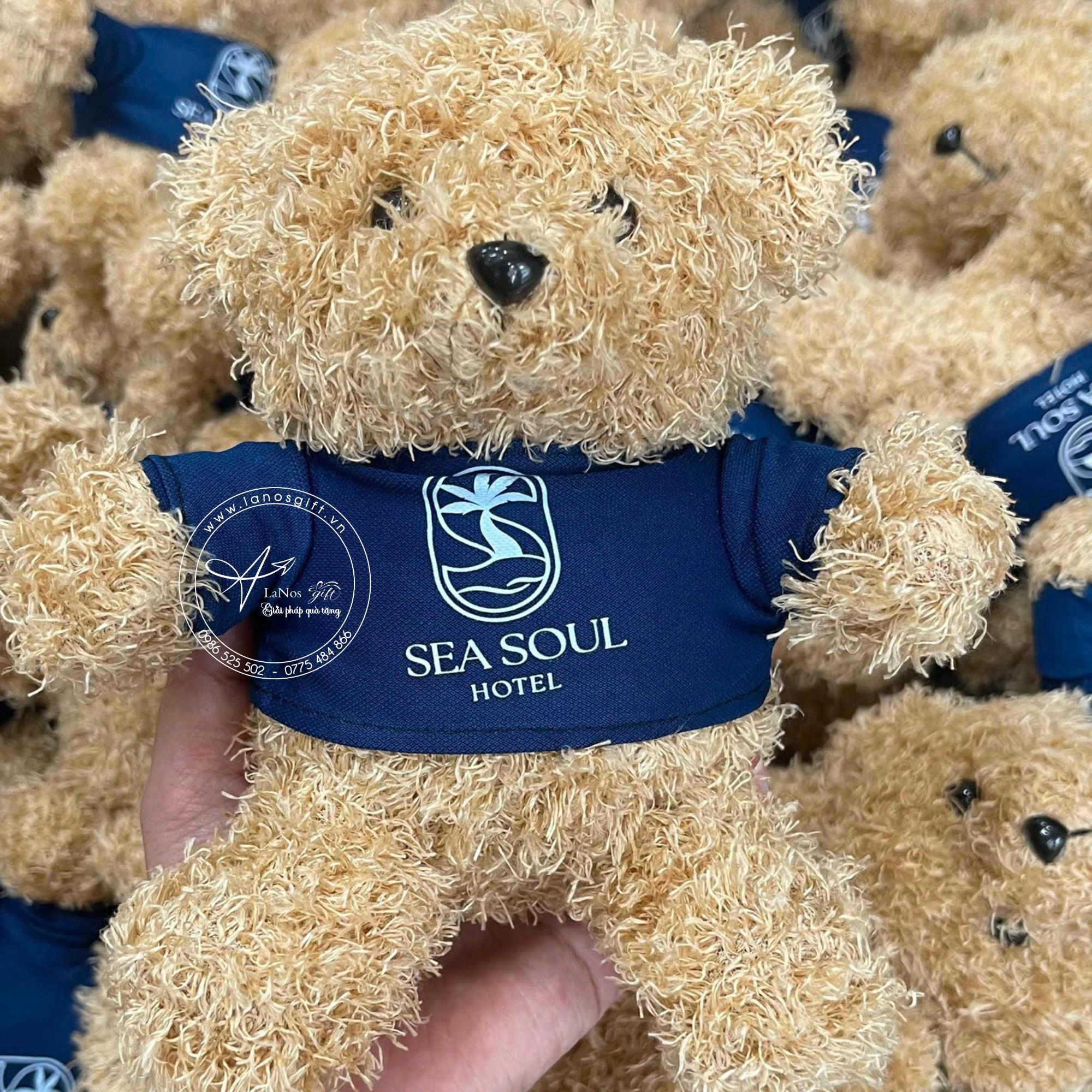 Gấu Bông In – Thêu Logo 18cm – LNGB 05 - Hình ảnh 4