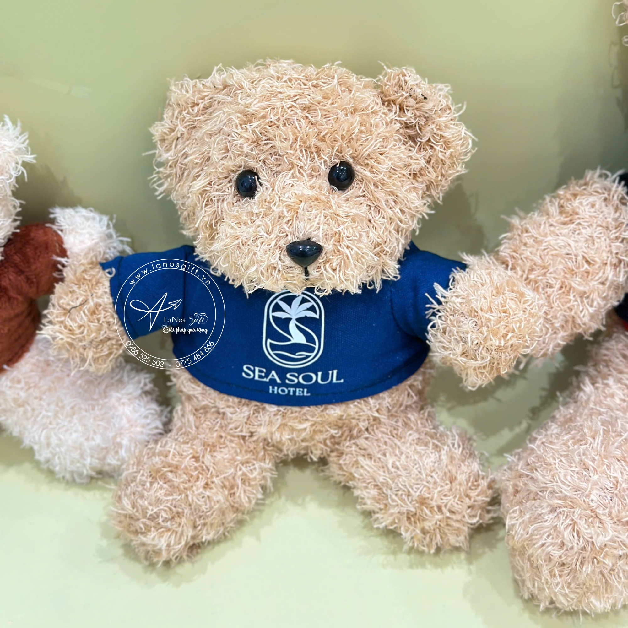 Gấu Bông In – Thêu Logo 18cm – LNGB 05 - Hình ảnh 2