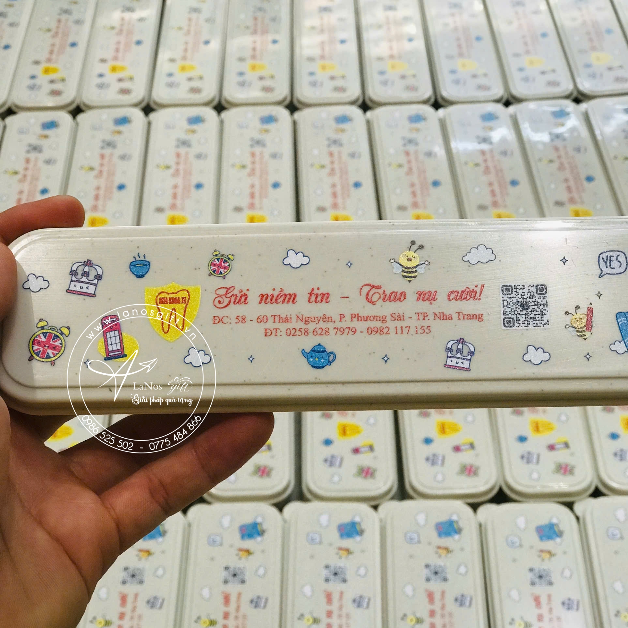 Hộp bút nhựa lúa mạch in logo - LNHB 01 - Hình ảnh 3