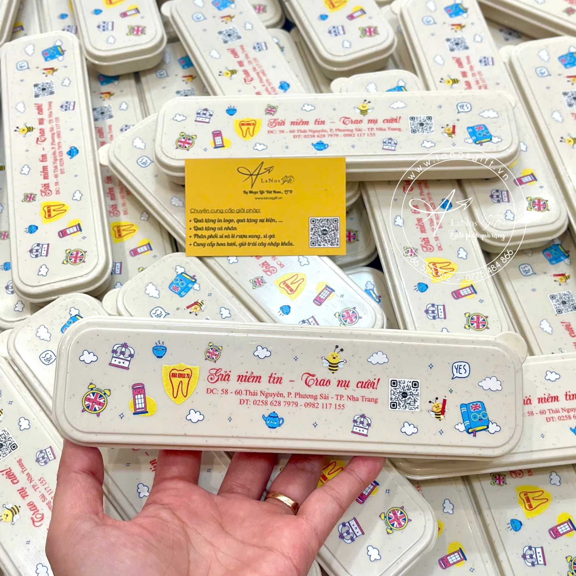 Hộp bút nhựa lúa mạch in logo - LNHB 01 - Hình ảnh 5