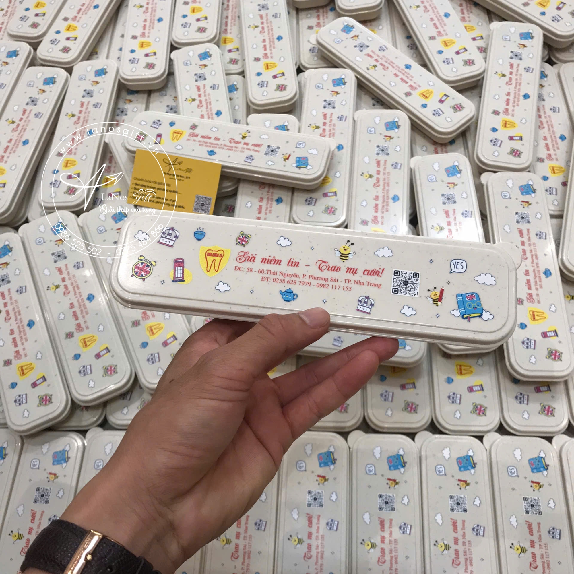 Hộp bút nhựa lúa mạch in logo - LNHB 01 - Hình ảnh 6