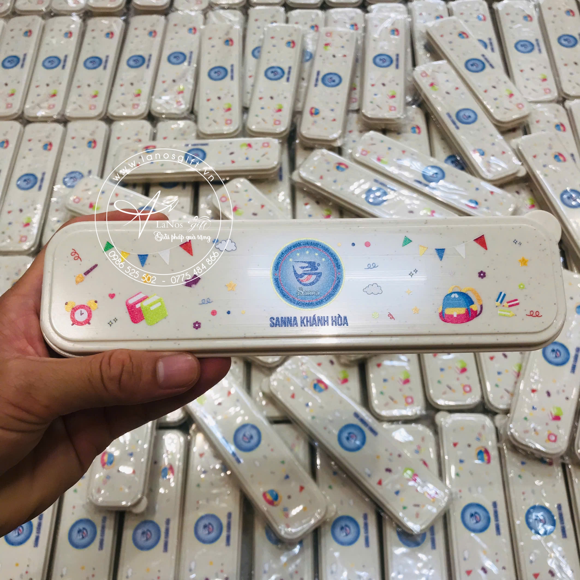 Hộp bút nhựa lúa mạch in logo - LNHB 01 - Hình ảnh 8