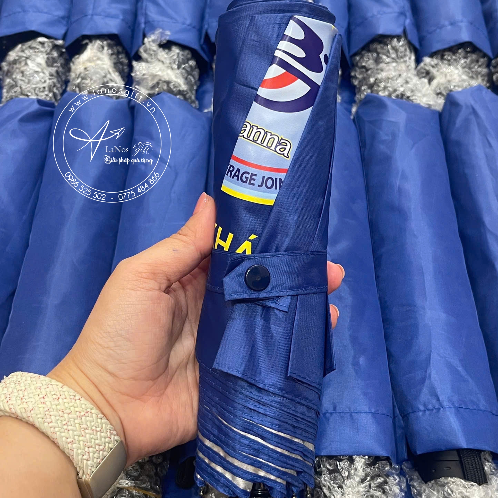 Ô Dù In Logo - Quà Tặng Thiết Kế Theo Yêu Cầu - LNOD 04 - Hình ảnh 9