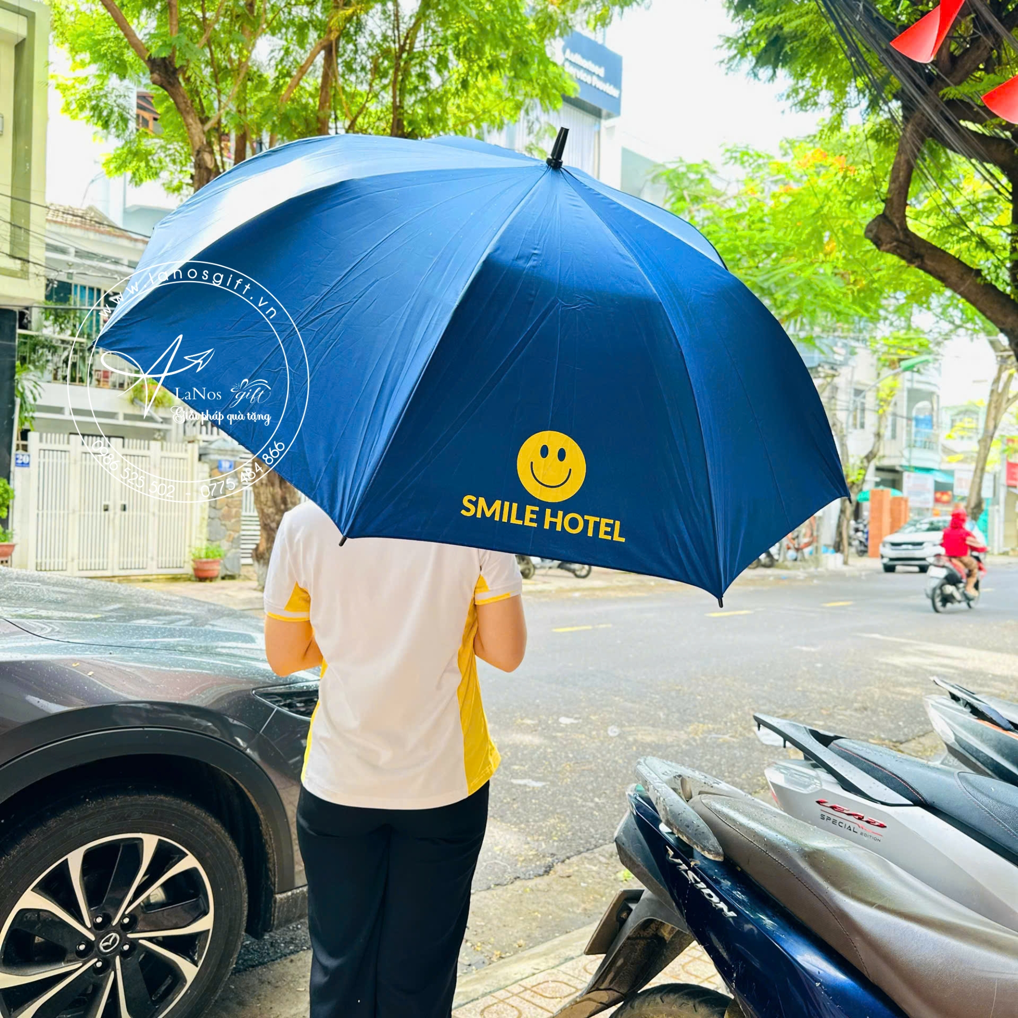 Ô Dù In Logo - Quà Tặng Thiết Kế Theo Yêu Cầu - LNOD 01 - Hình ảnh 7