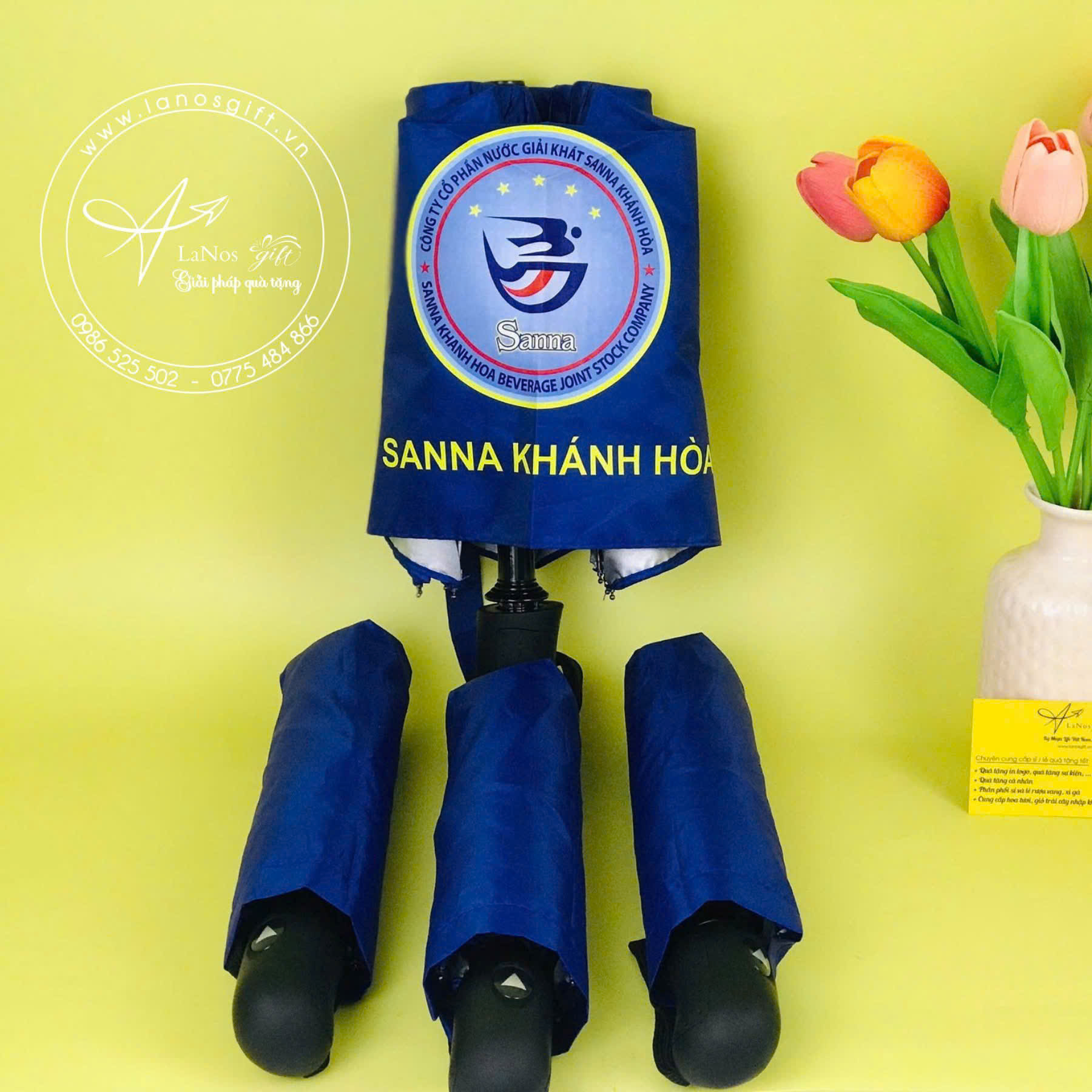 Ô Dù In Logo - Quà Tặng Thiết Kế Theo Yêu Cầu - LNOD 04 - Hình ảnh 3