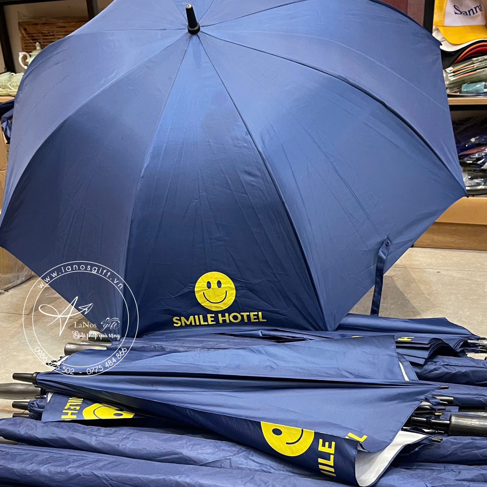 Ô Dù In Logo - Quà Tặng Thiết Kế Theo Yêu Cầu - LNOD 01 - Hình ảnh 2