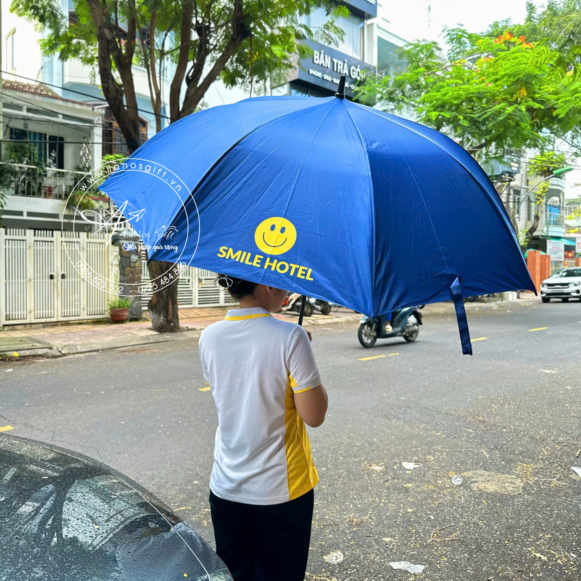 Ô Dù In Logo - Quà Tặng Thiết Kế Theo Yêu Cầu - LNOD 01