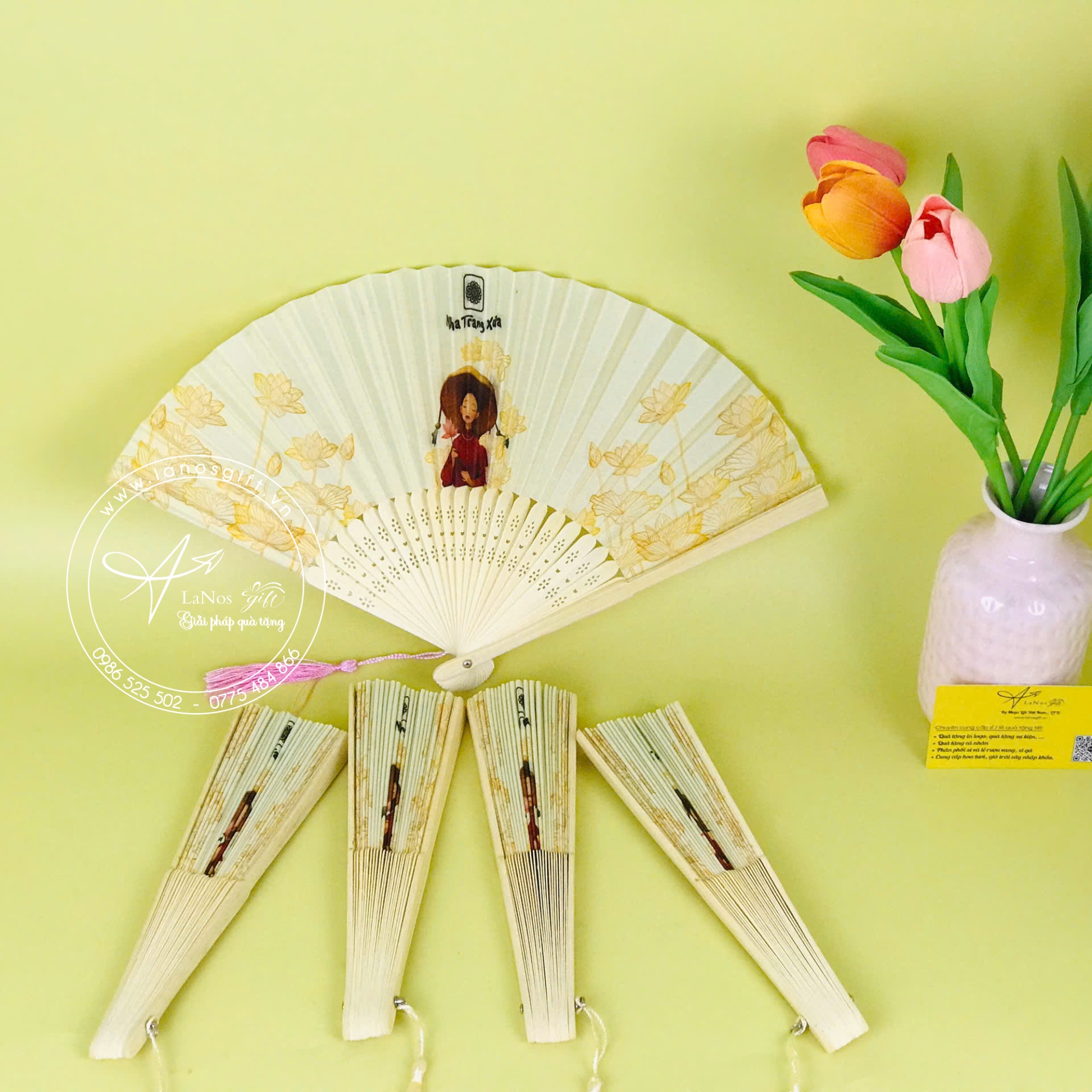 Quạt nan in logo - LNQN 01