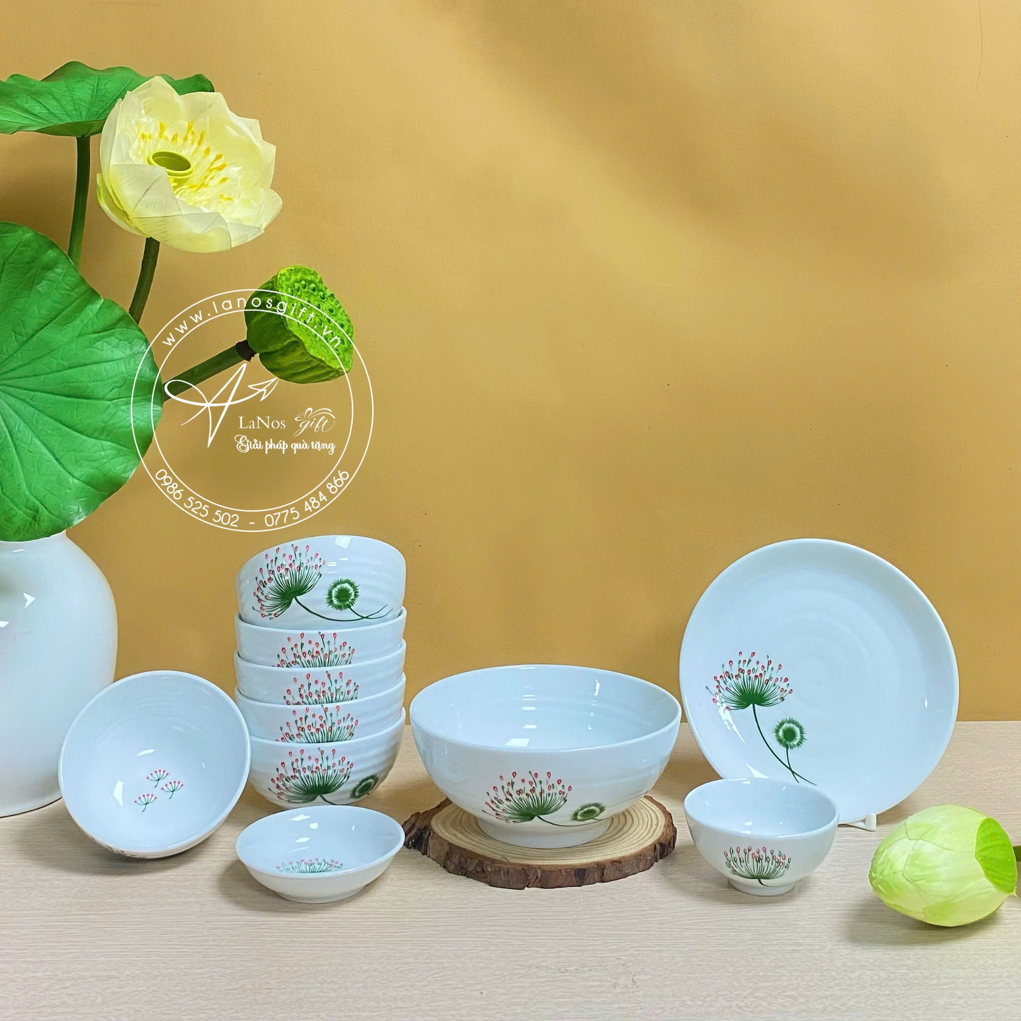 Bộ Bát Dĩa In Logo - LNBD 03