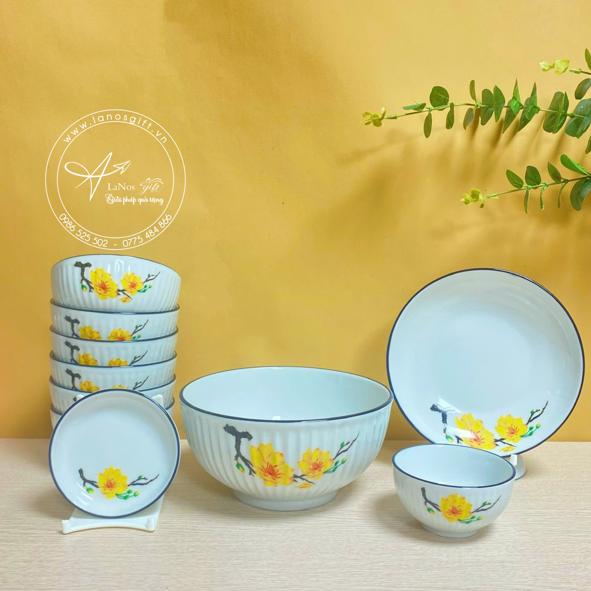 Bộ Bát Dĩa In Logo - LNBD 04