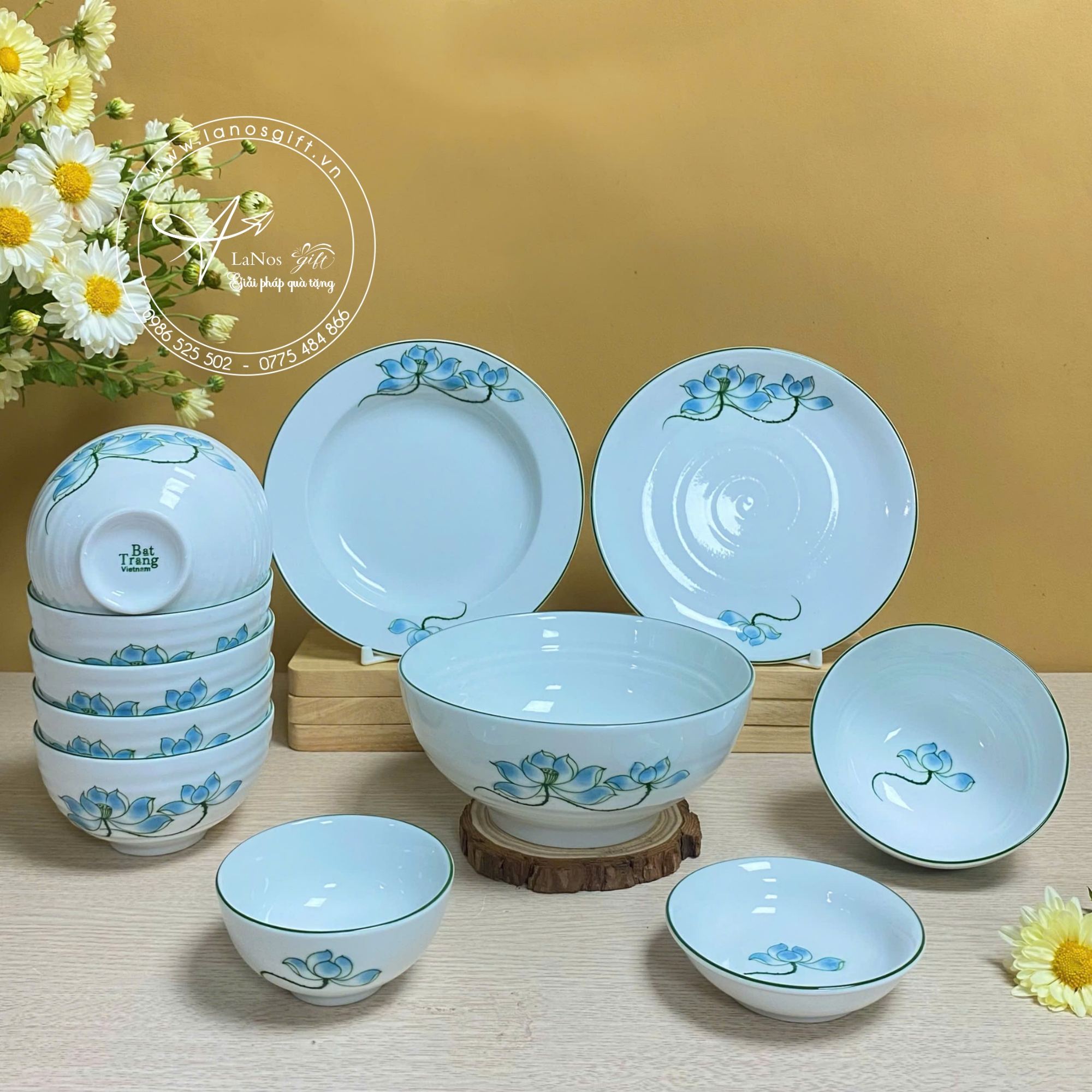 Bộ bát dĩa in logo - LNBD 02