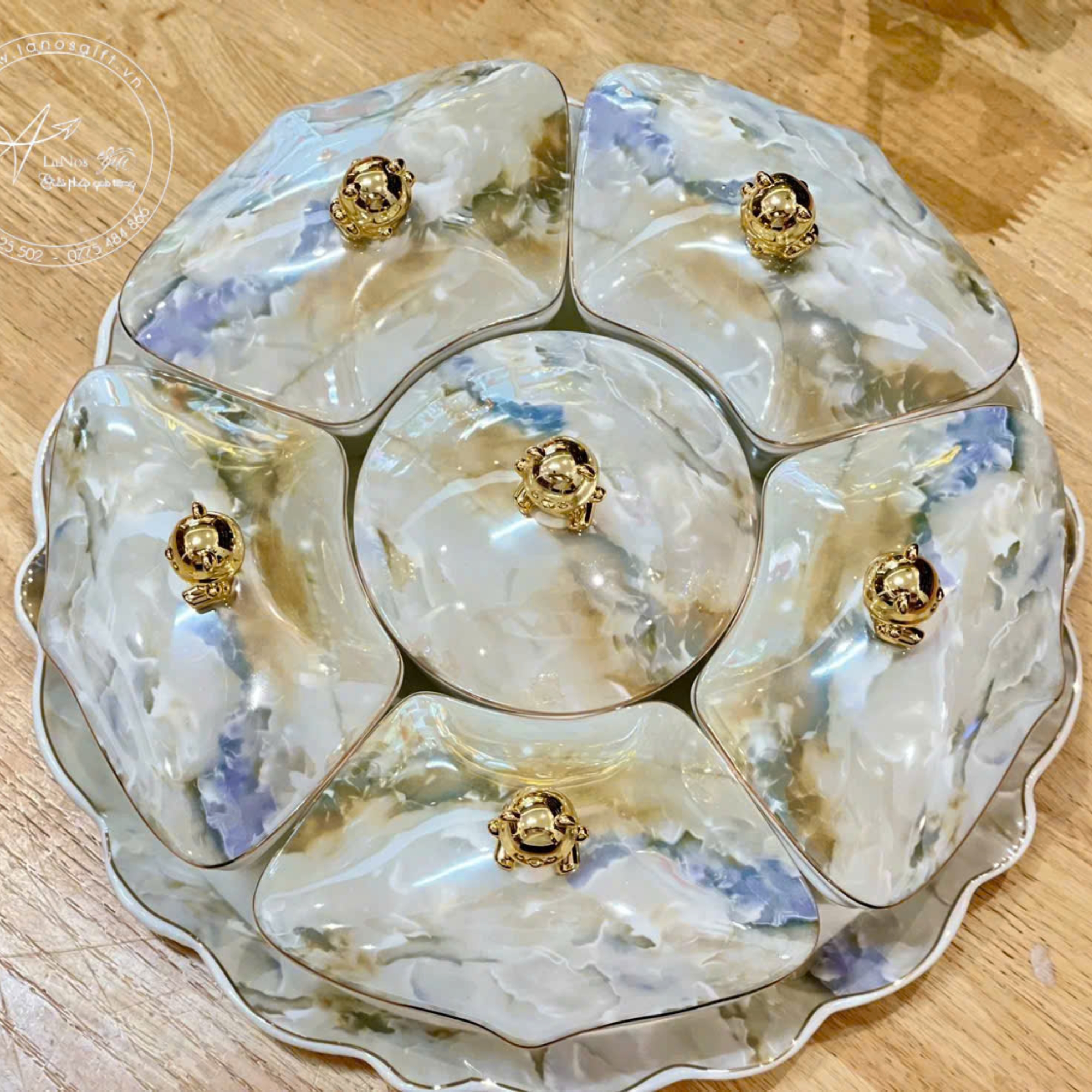 Bộ khay mứt in logo - LNKM 05