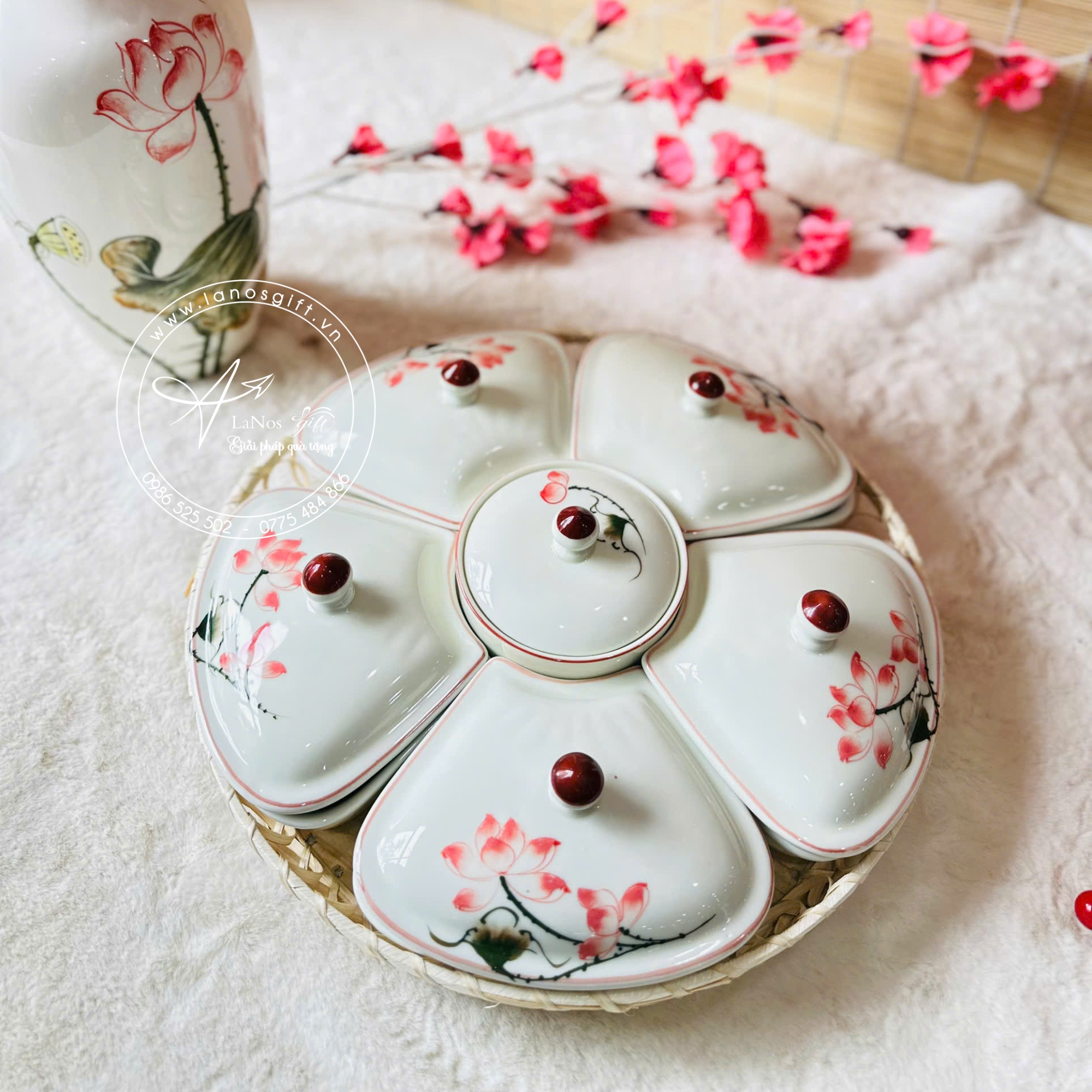 Bộ khay mứt in logo - LNKM 04